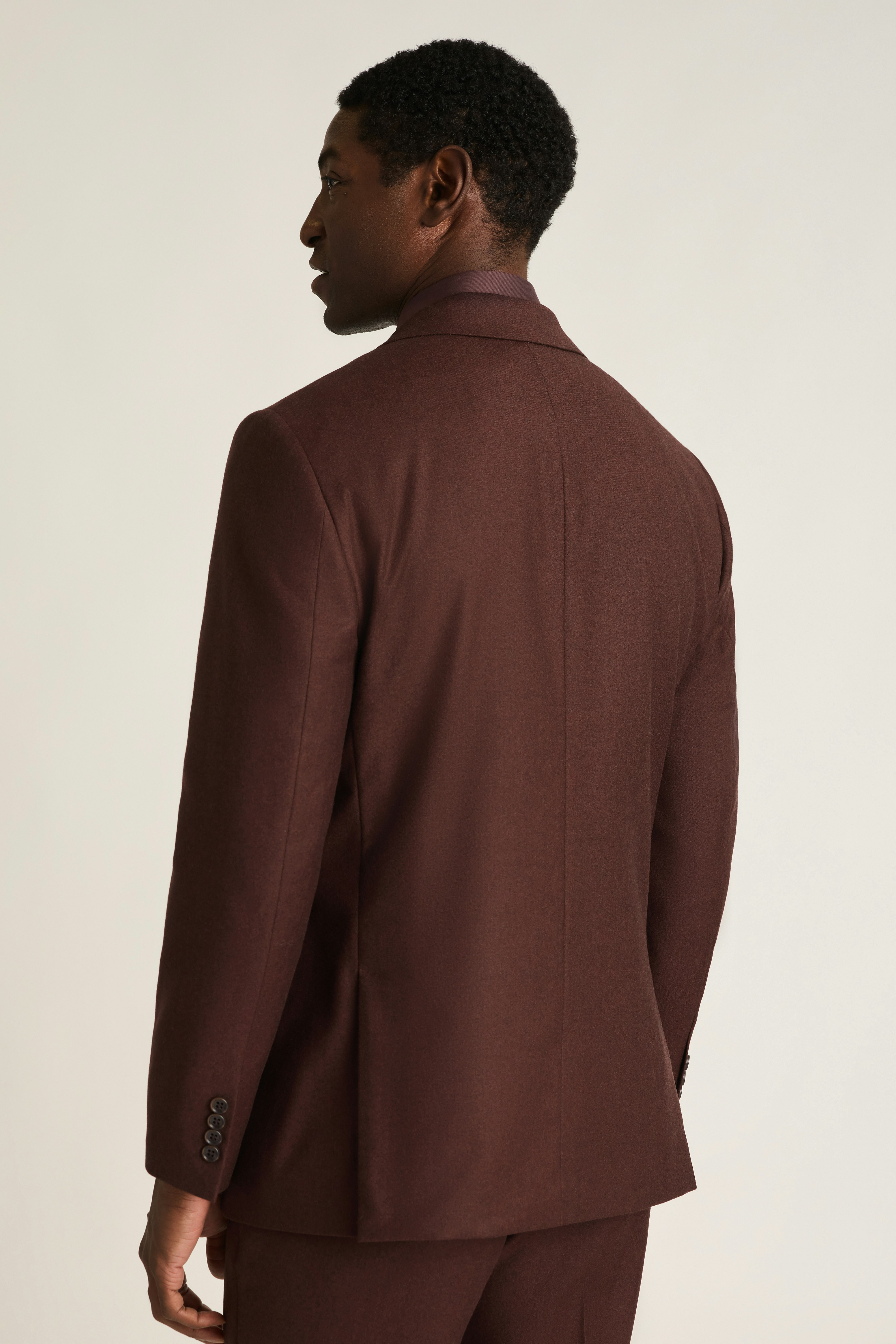 Jetsetter Italian Brushed Wool Blazer chestnut brown