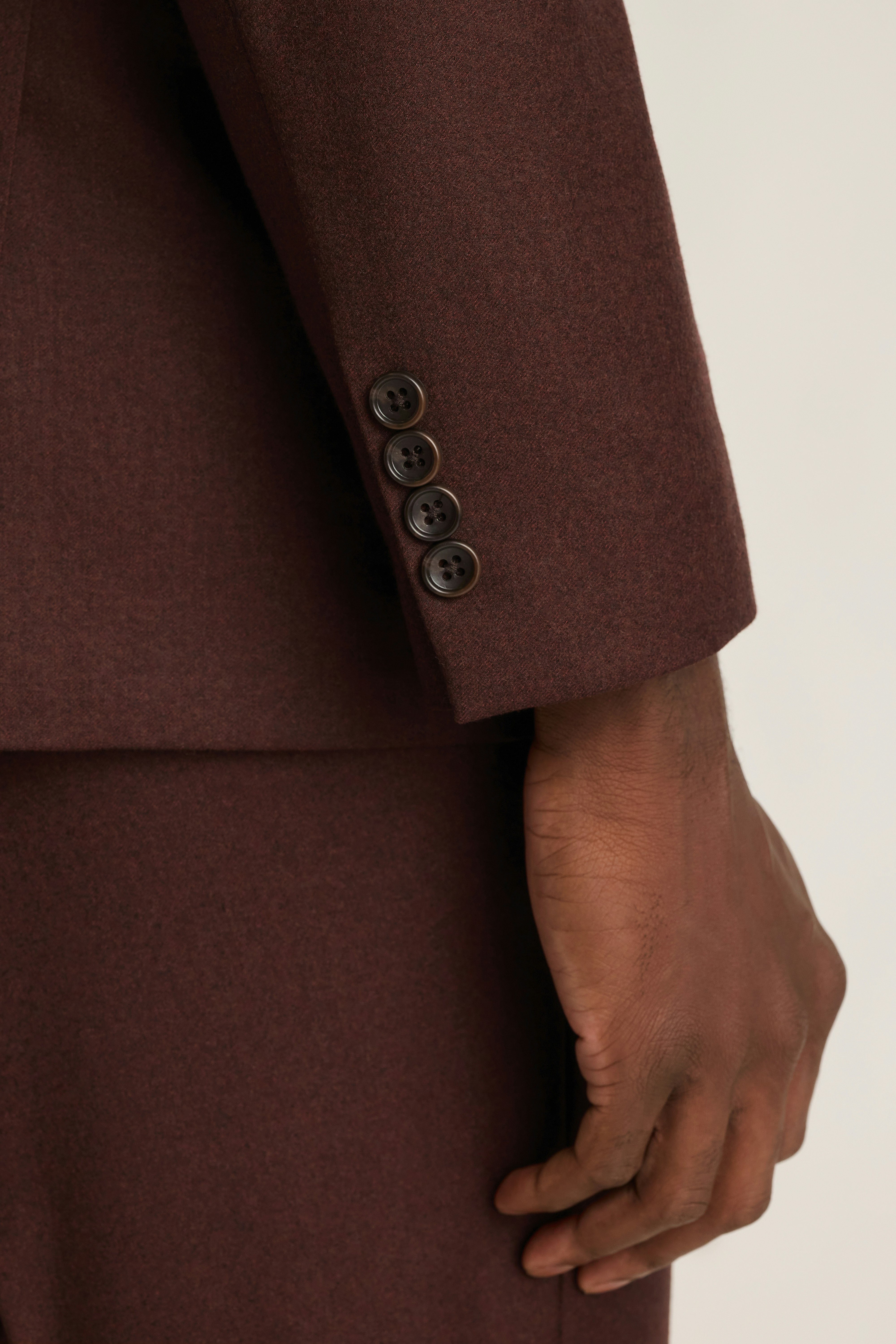 Jetsetter Italian Brushed Wool Blazer chestnut brown