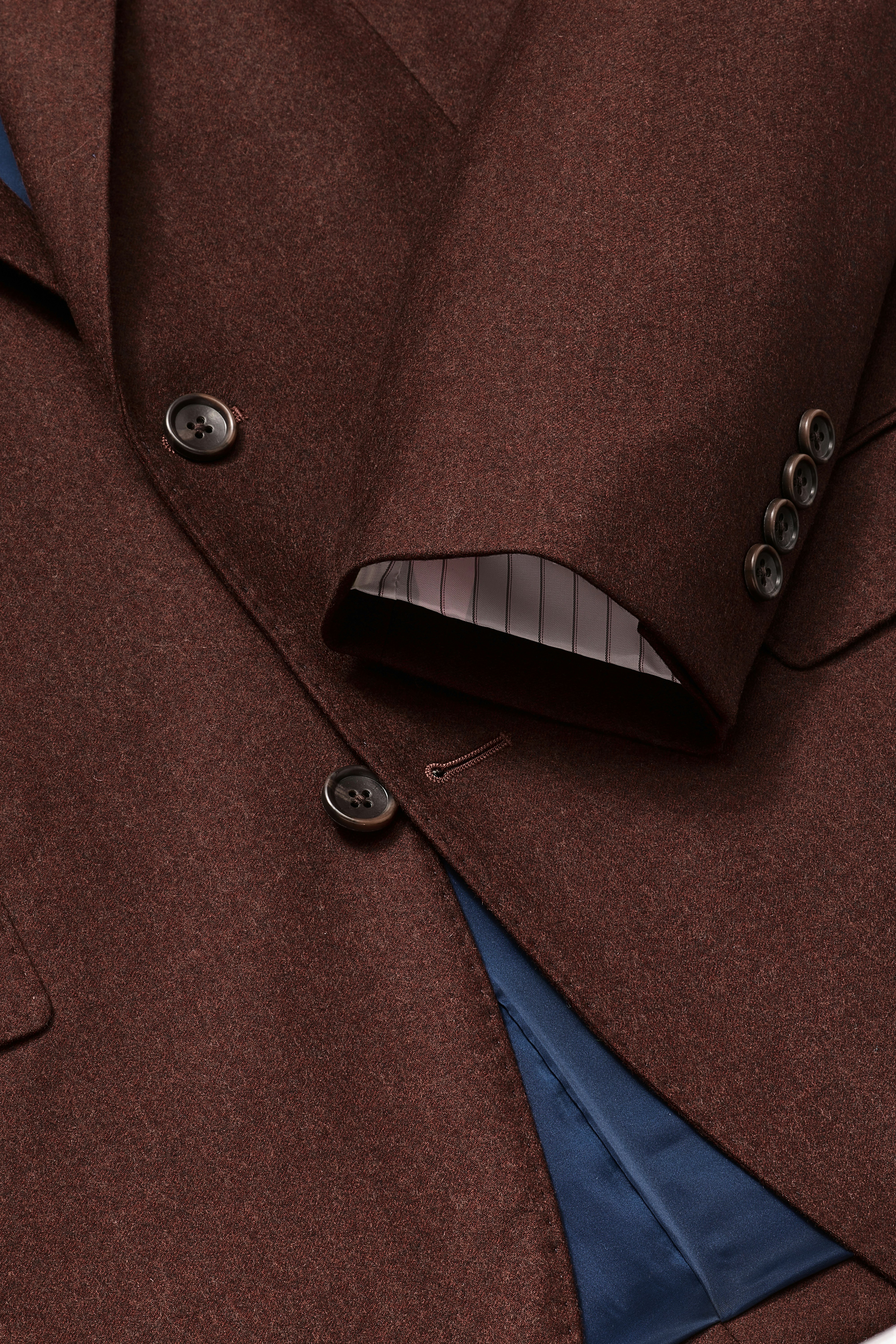 Jetsetter Italian Brushed Wool Blazer chestnut brown