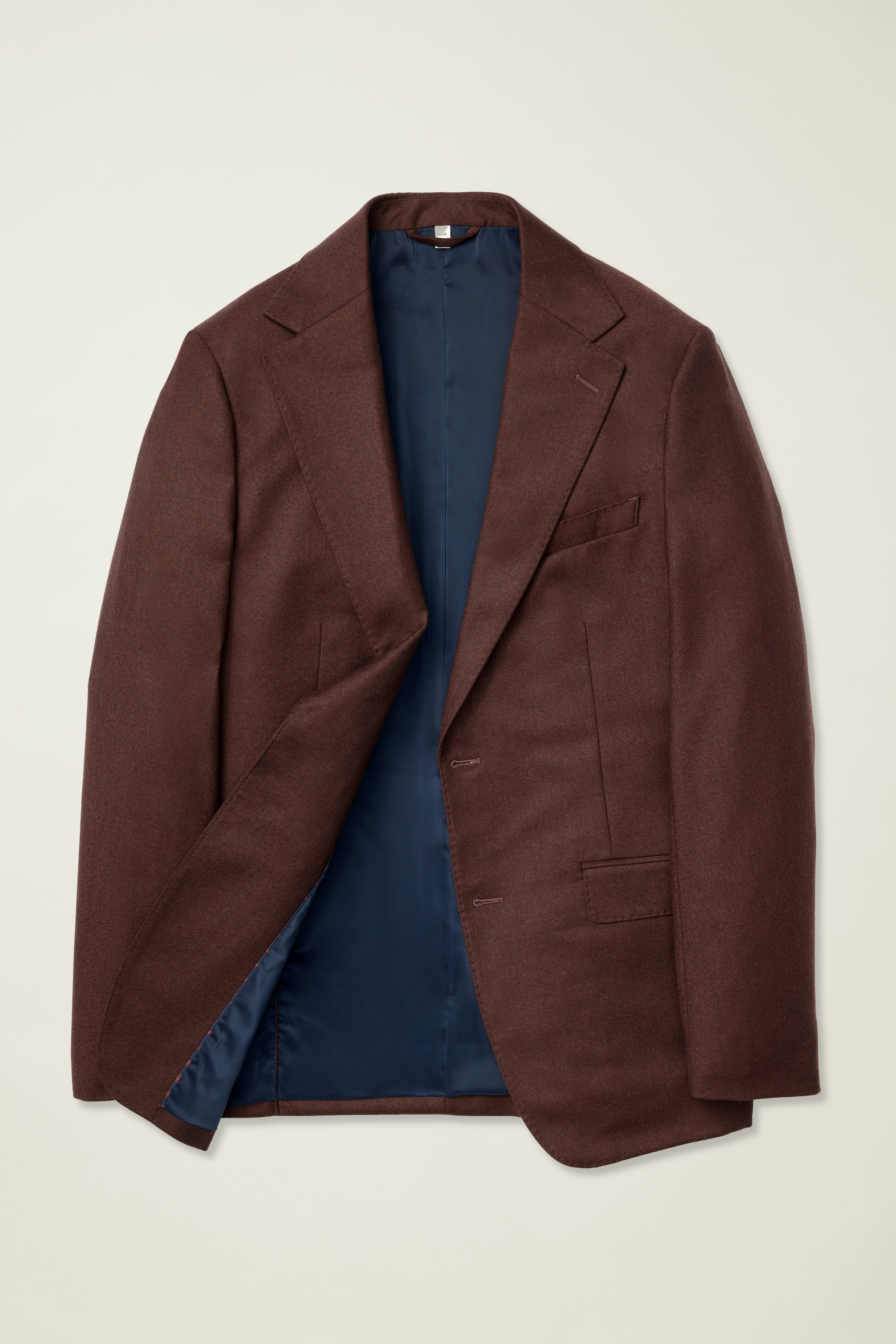 Jetsetter Italian Brushed Wool Blazer chestnut brown