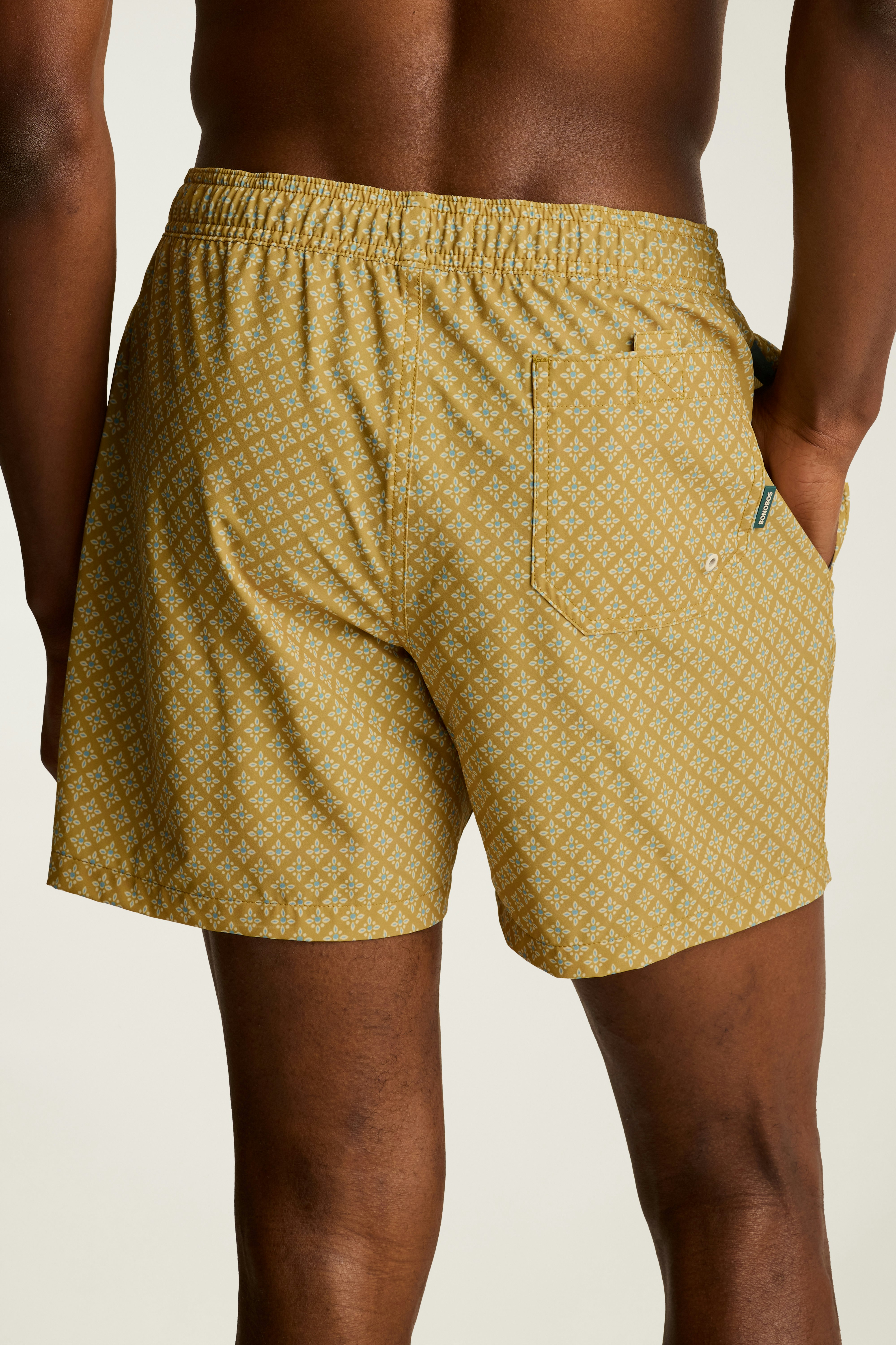Riviera Swim Trunks gold tile