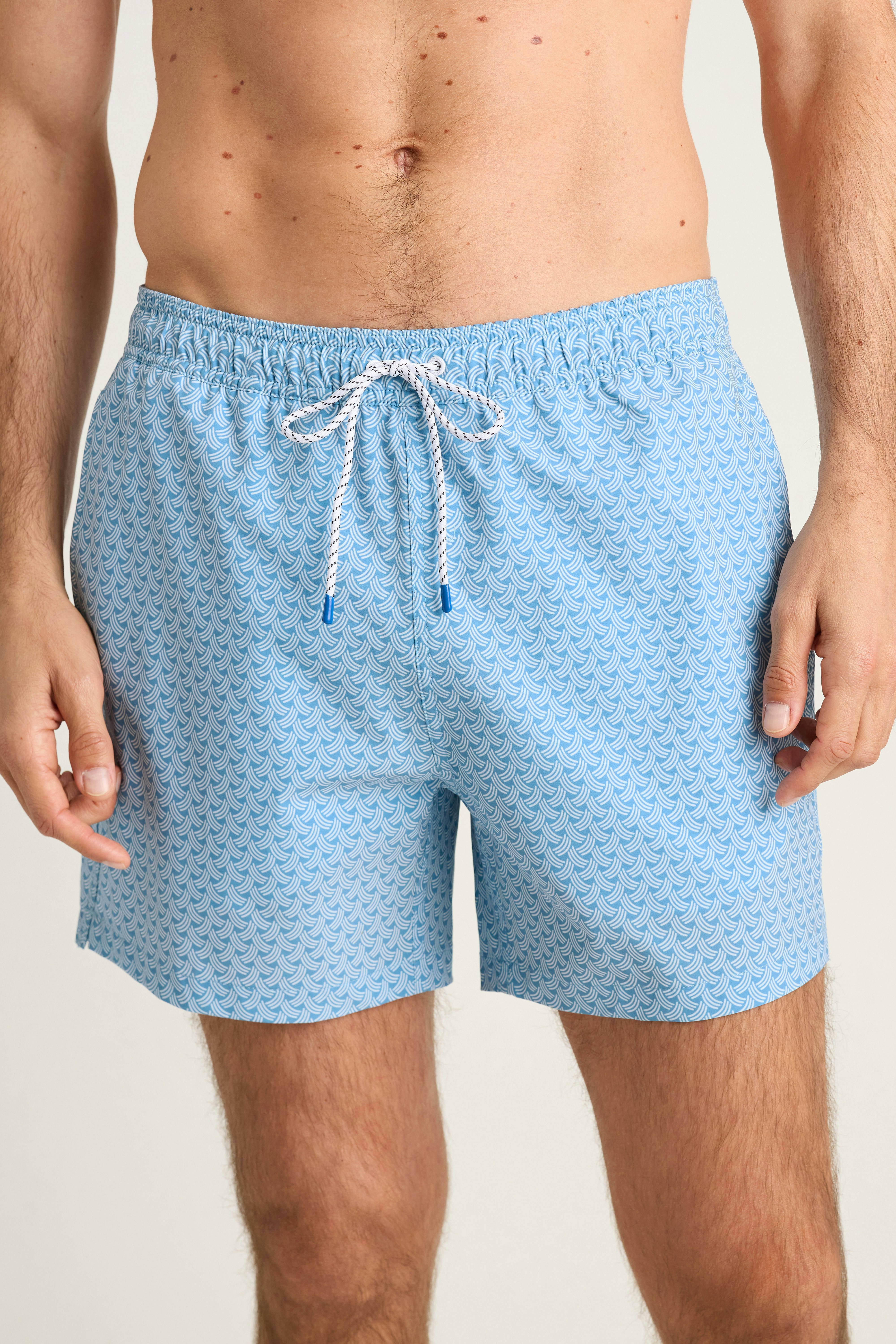 Riviera Swim Trunks light blue wave