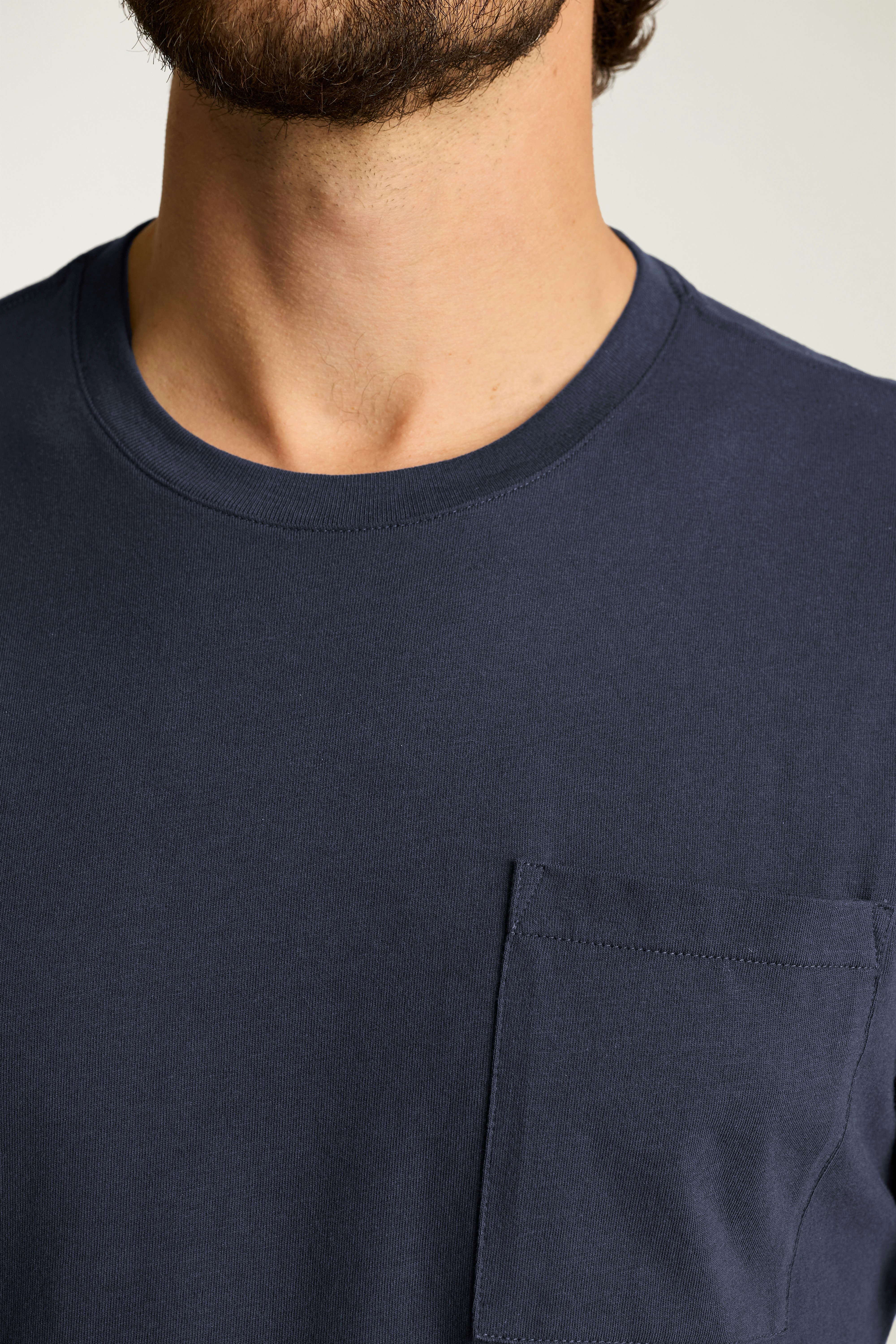 Forever Soft Cotton Pocket Tee navy