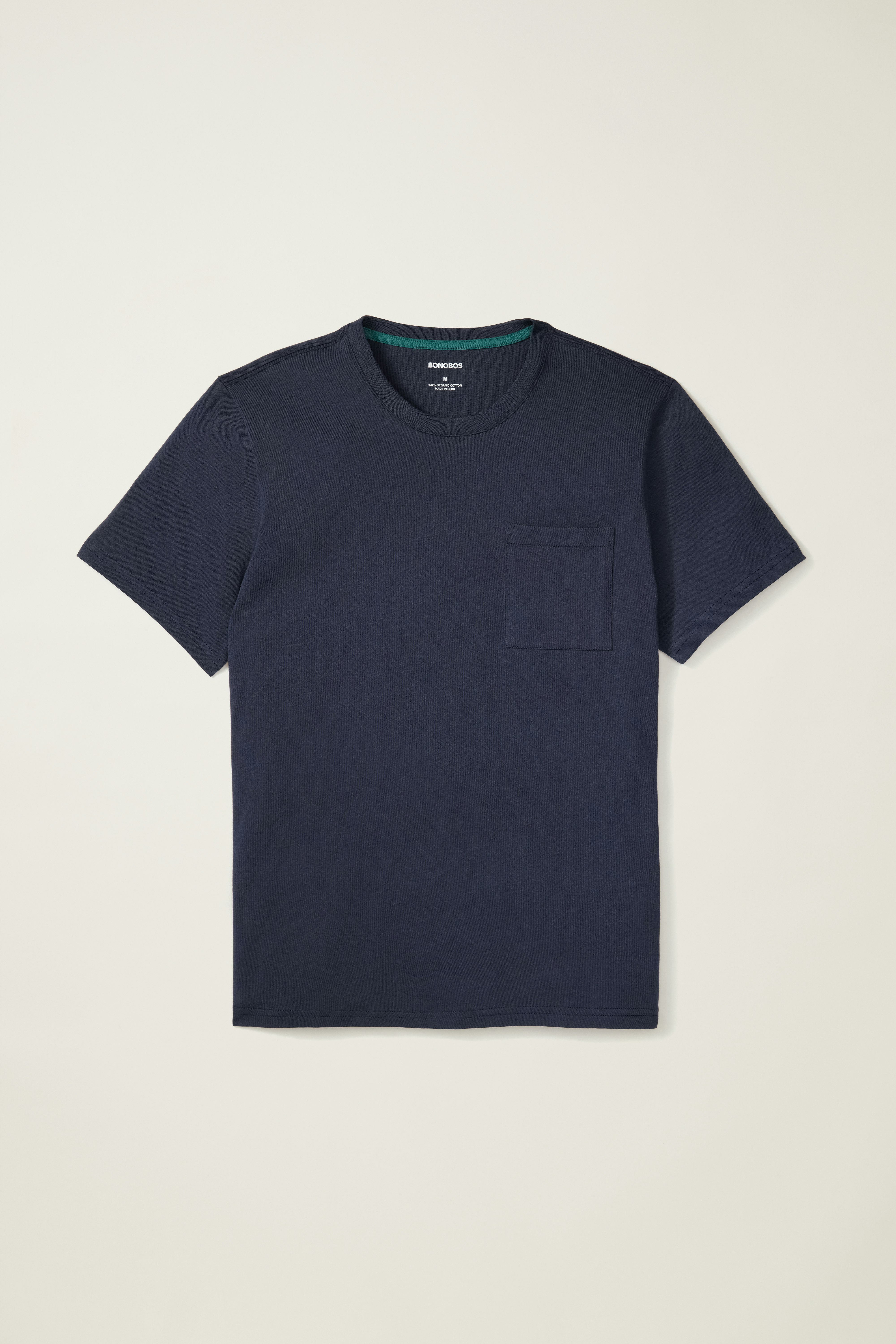 Forever Soft Cotton Pocket Tee navy