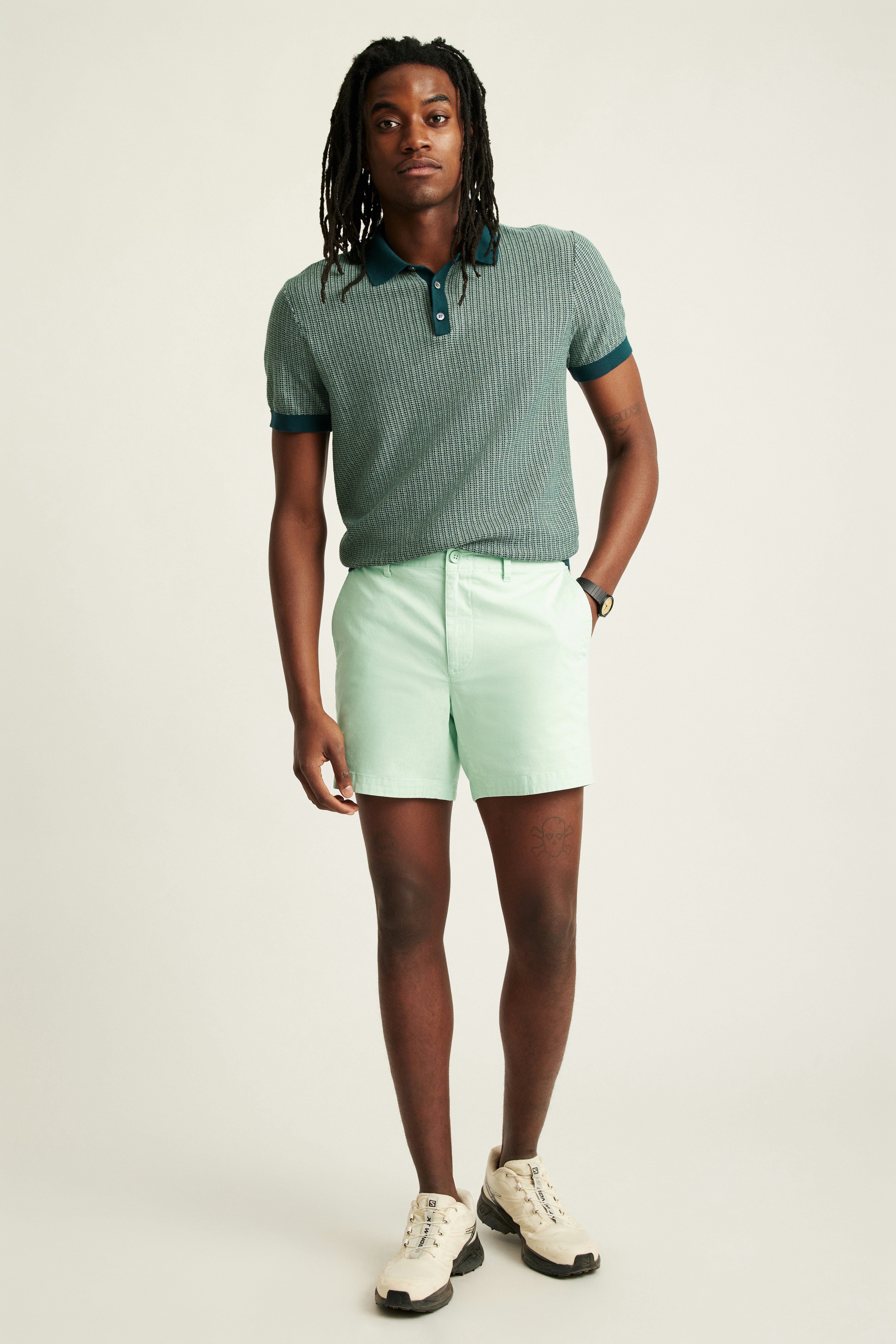 Lightweight Chino Short silt green