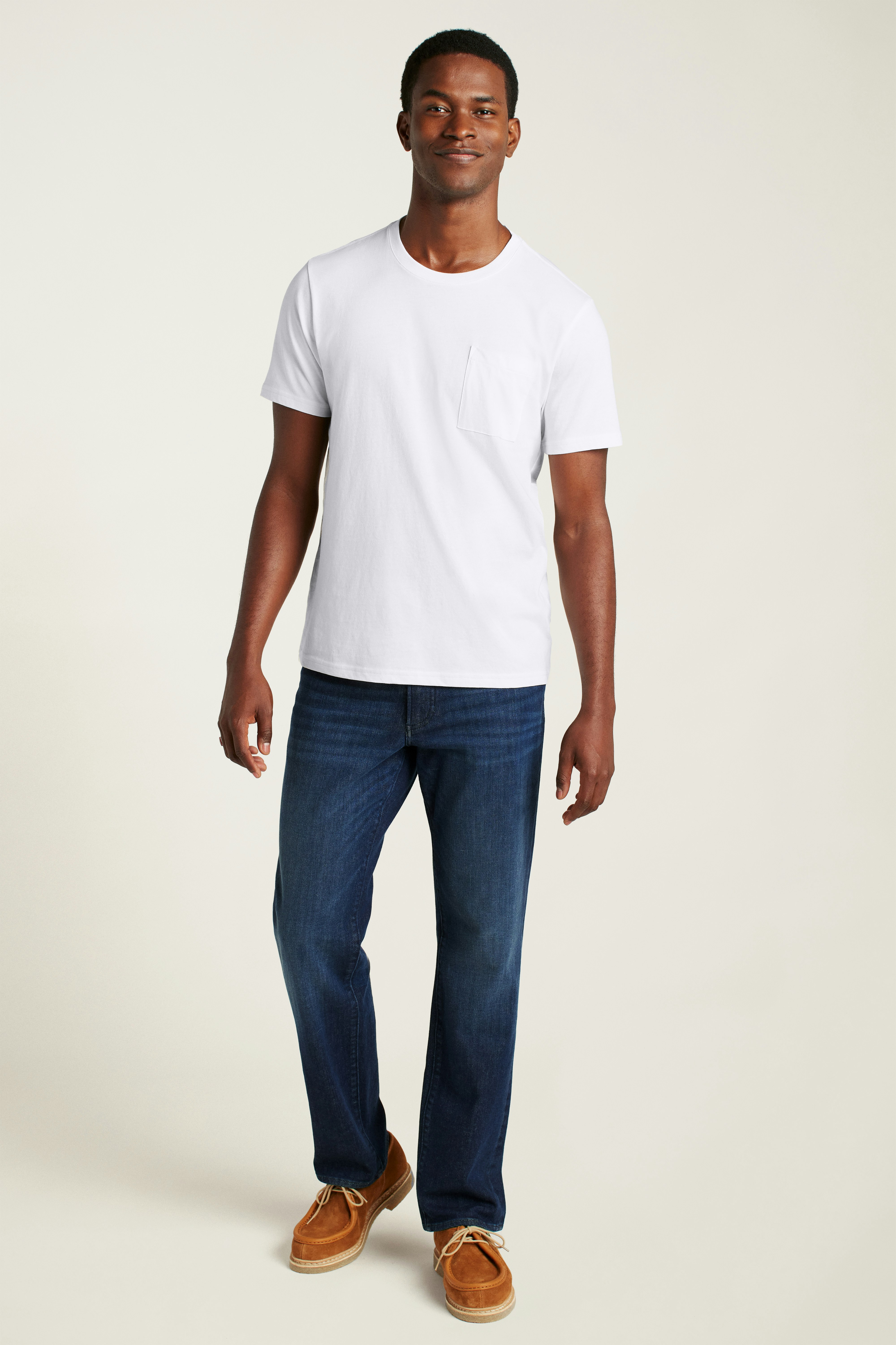 Forever Soft Cotton Pocket Tee white