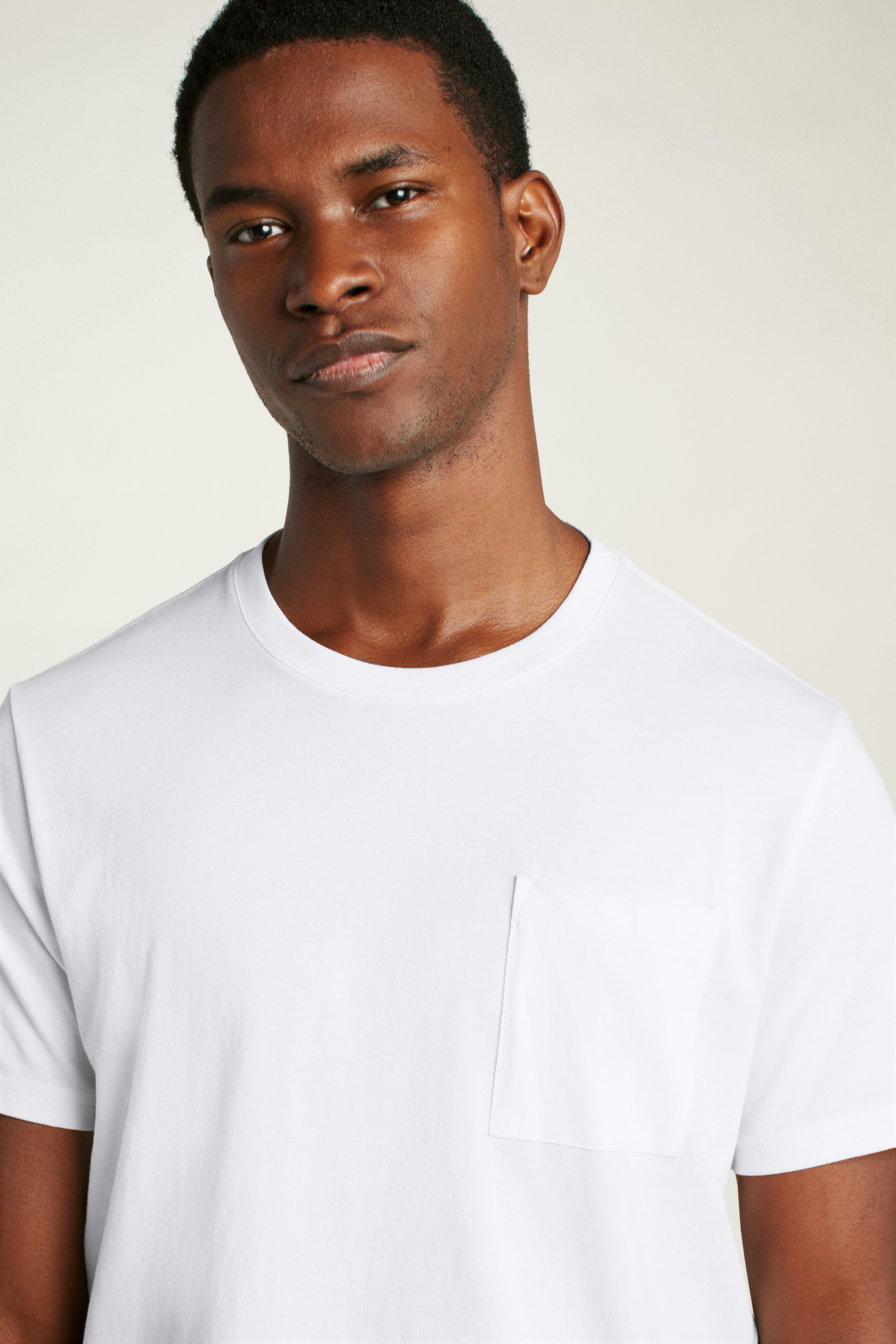 Forever Soft Cotton Pocket Tee white