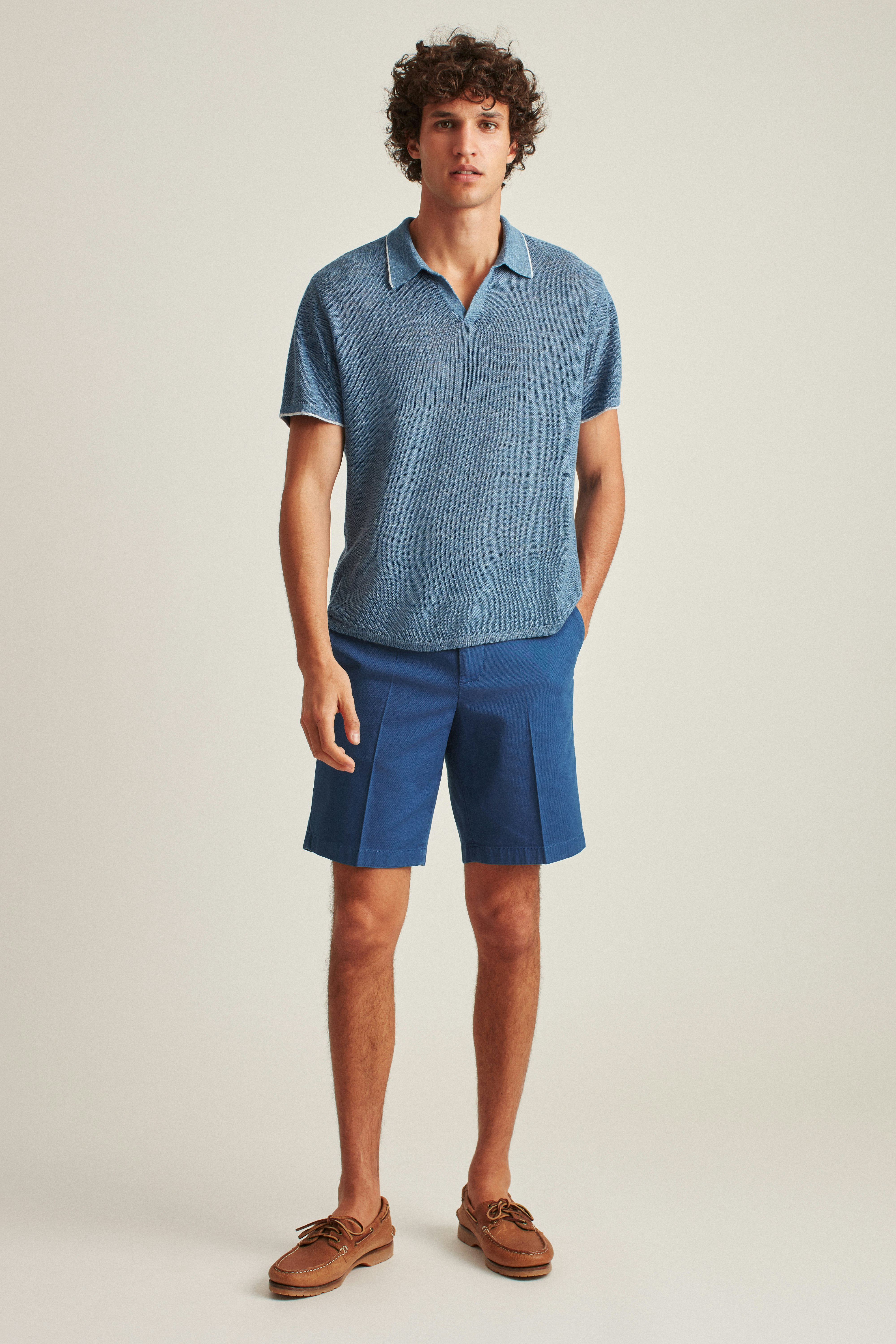 Italian Stretch Chino Shorts true blue