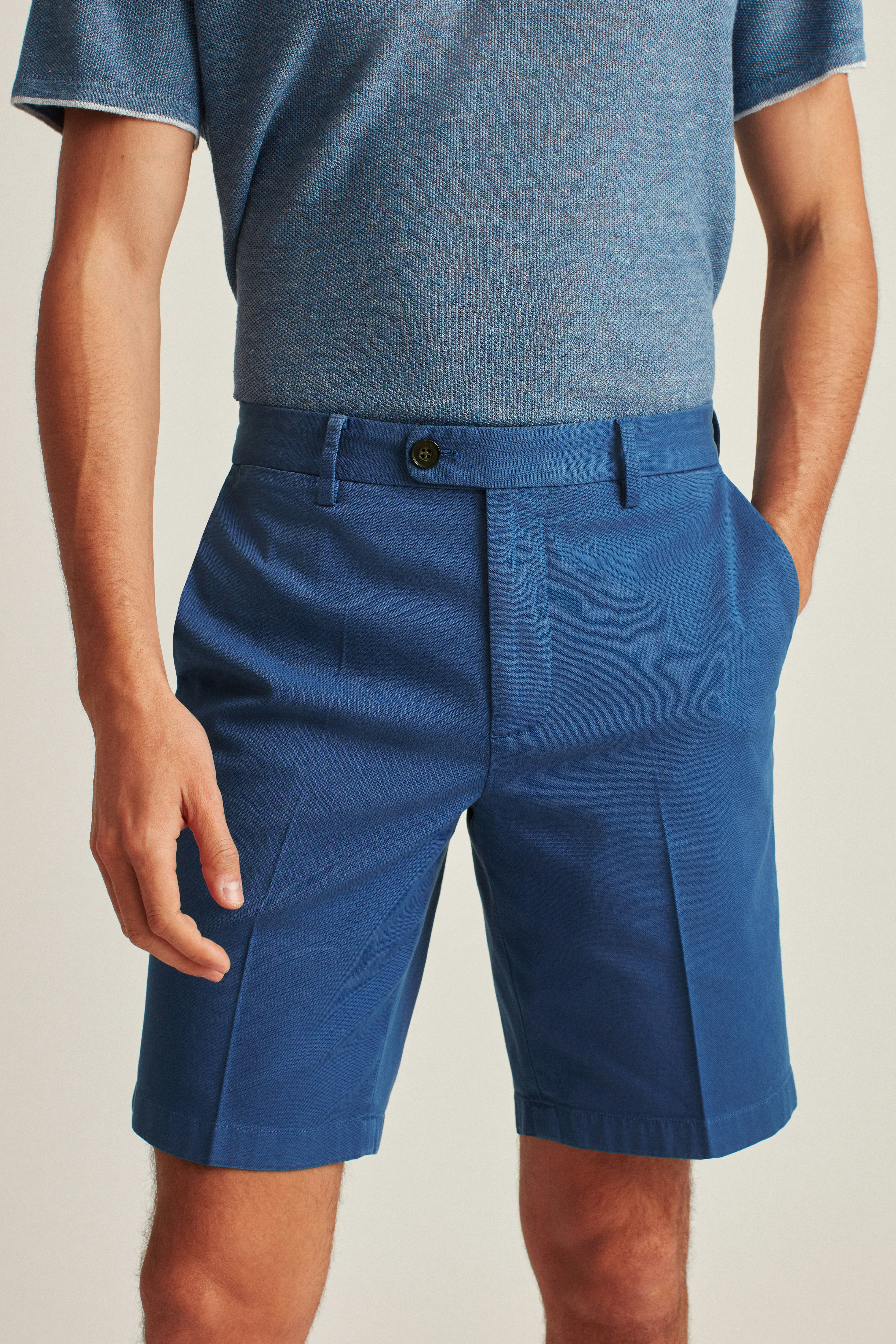 Italian Stretch Chino Shorts true blue