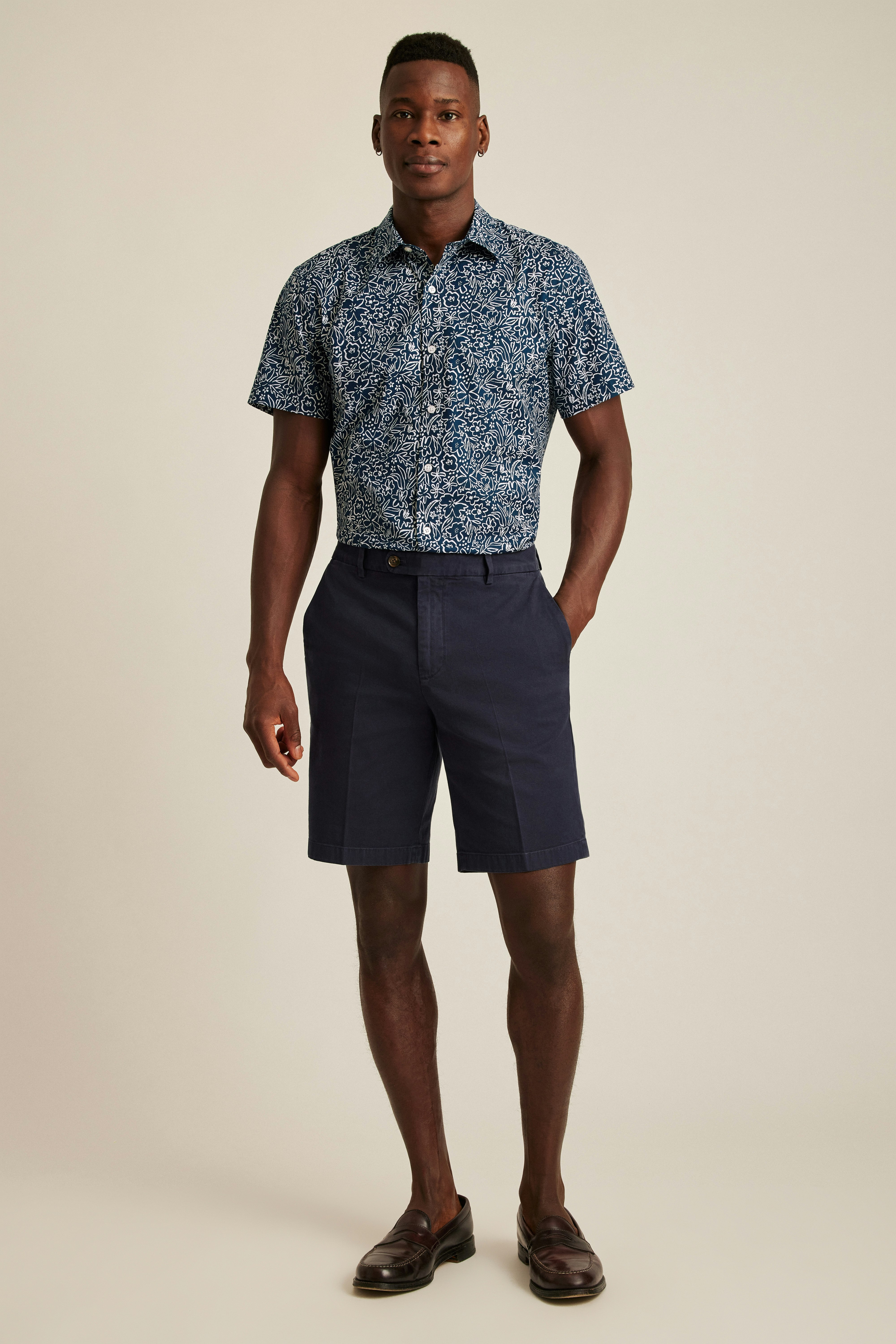 Italian Stretch Chino Shorts maritime blue