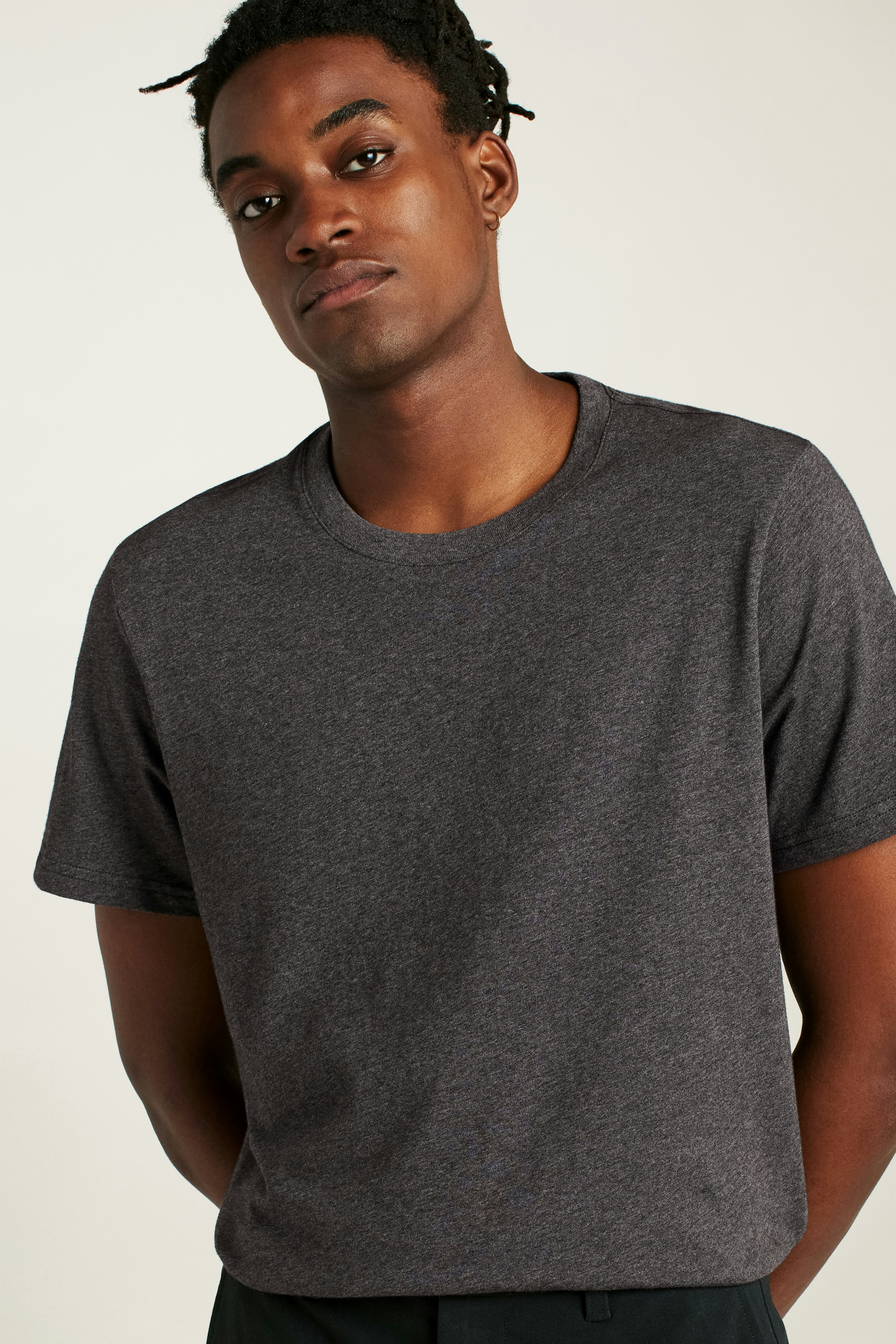 Forever Soft Cotton Tee heather charcoal