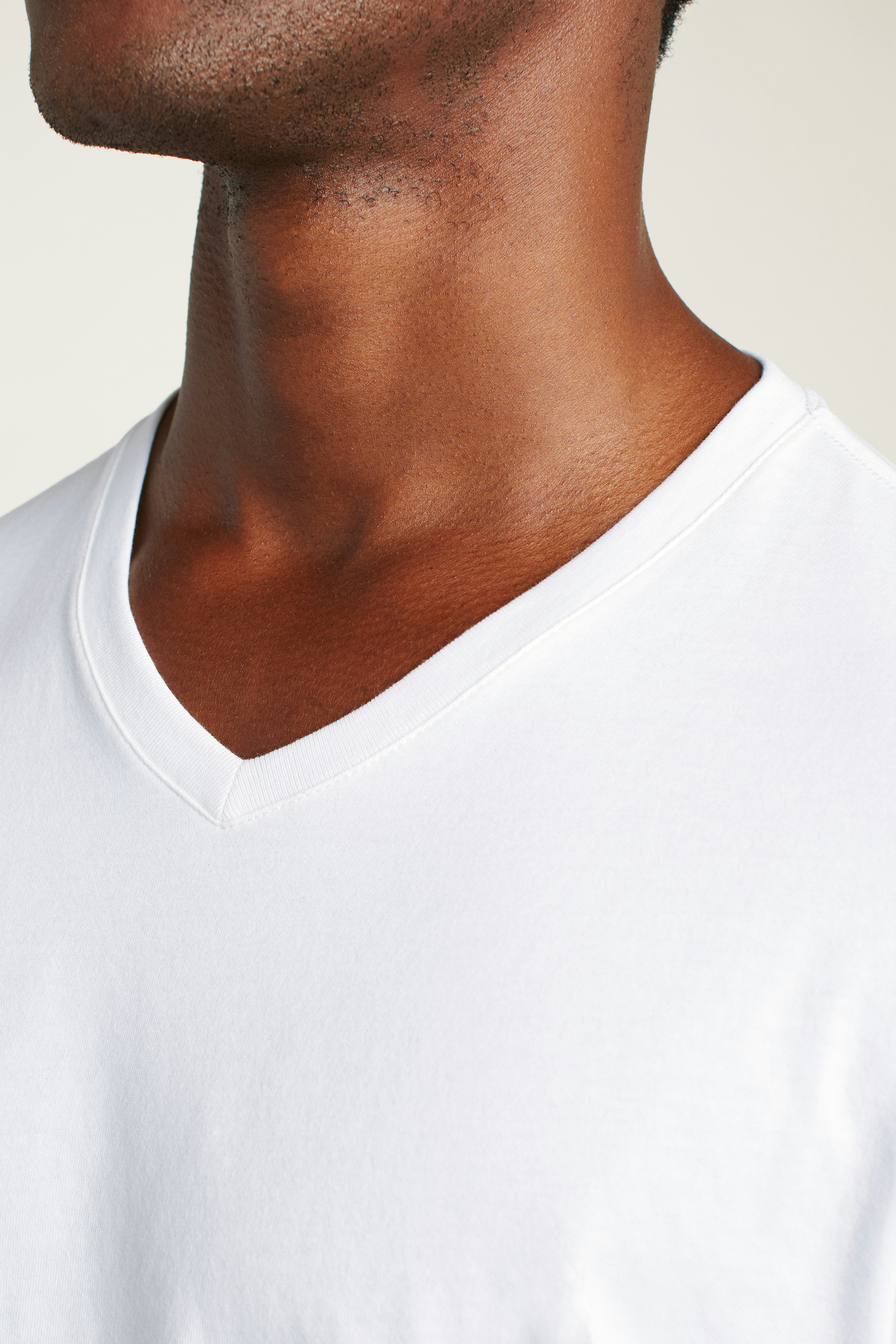 Forever Soft Cotton  V-Neck Tee white