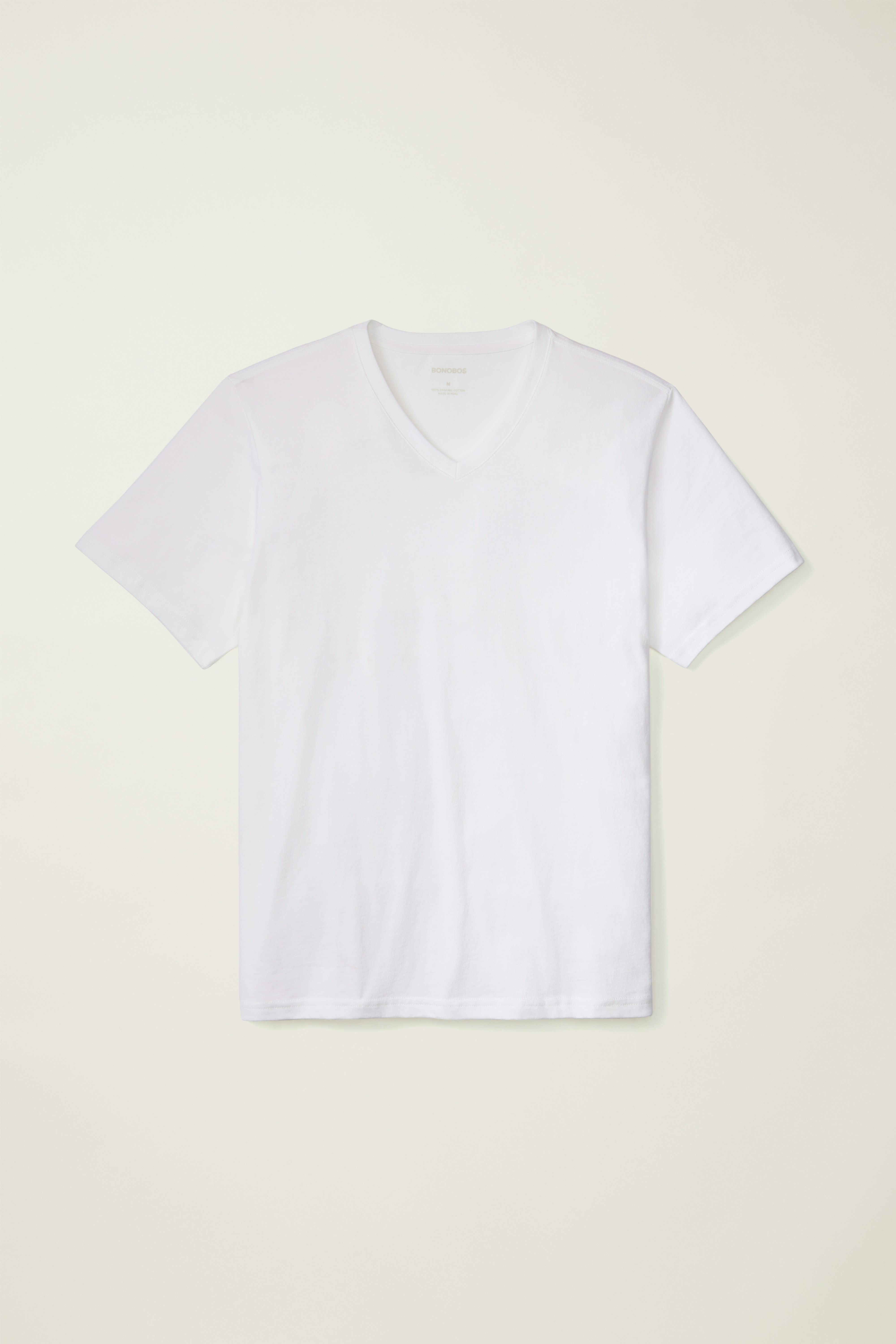 Forever Soft Cotton  V-Neck Tee white