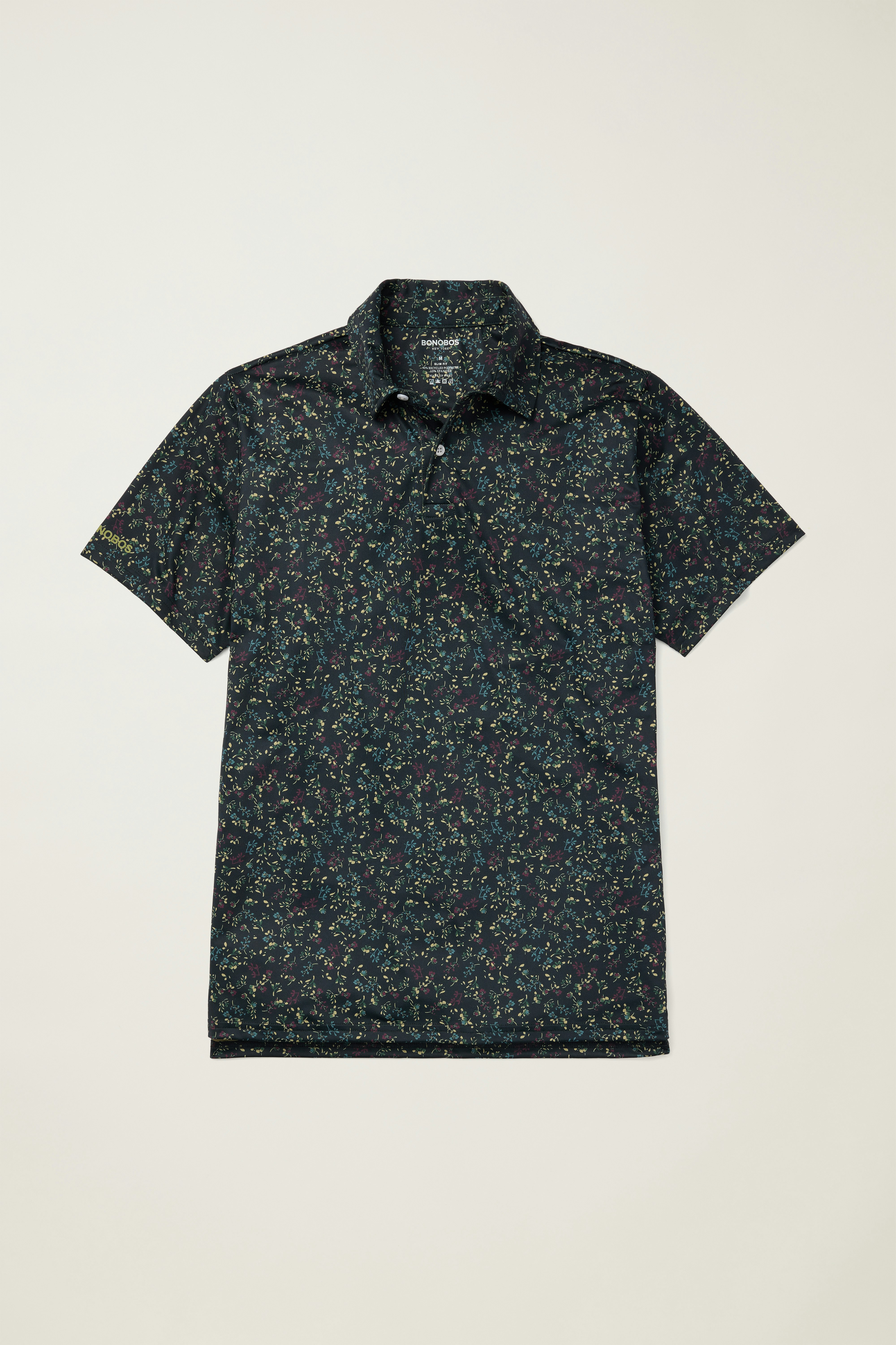 Performance Golf Polo fall dark floral