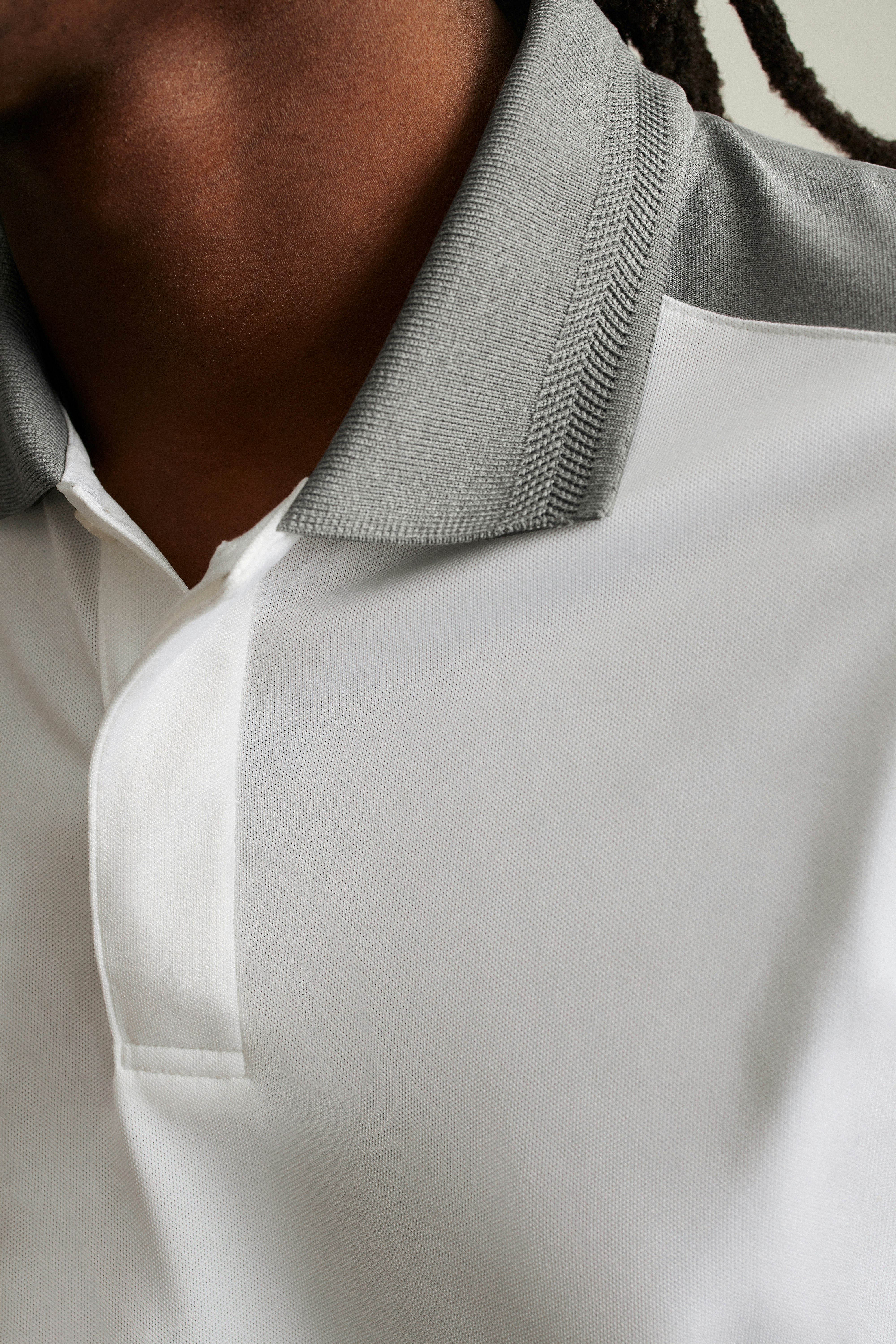 Tour Pique Polo white grey