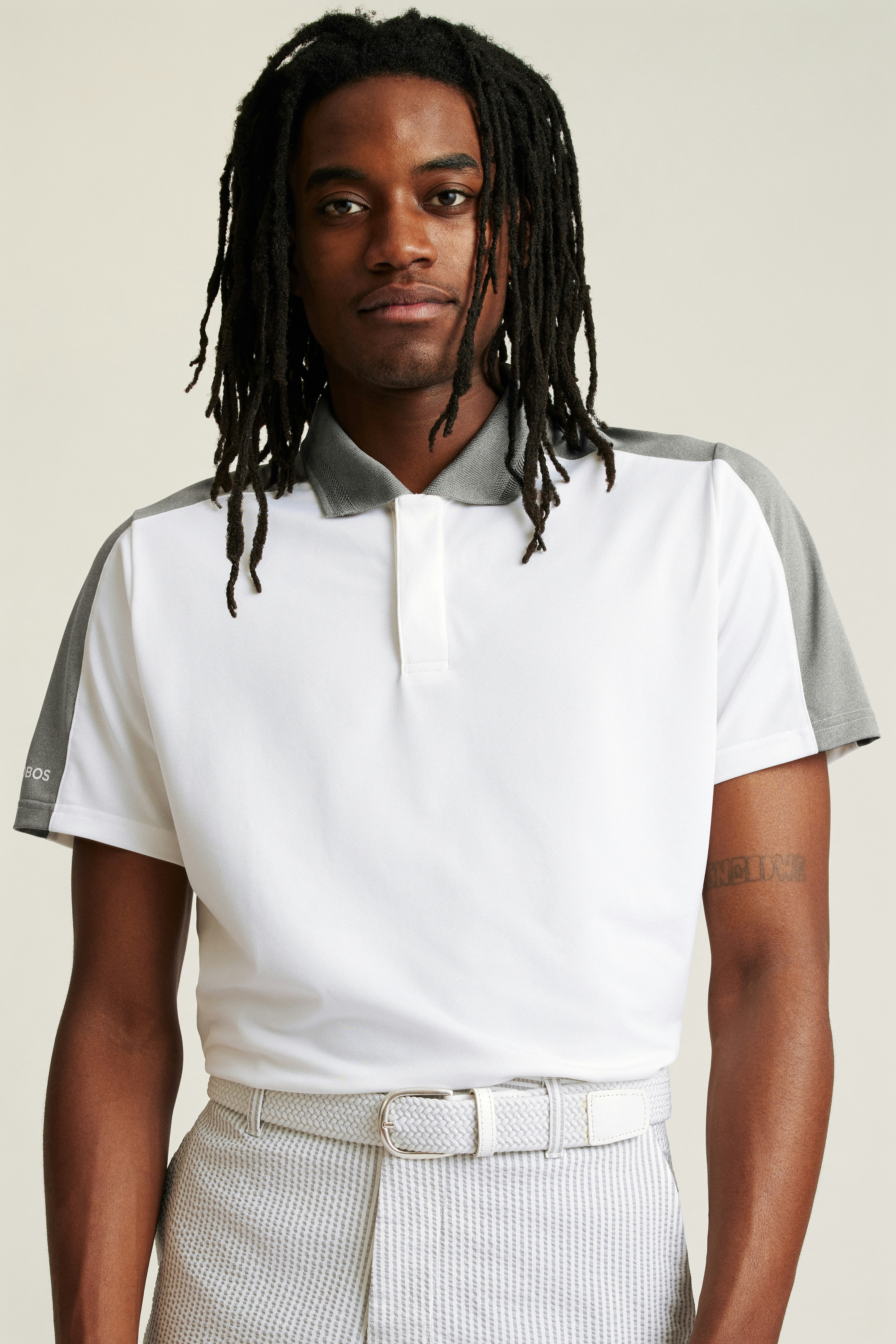 Tour Pique Polo white grey