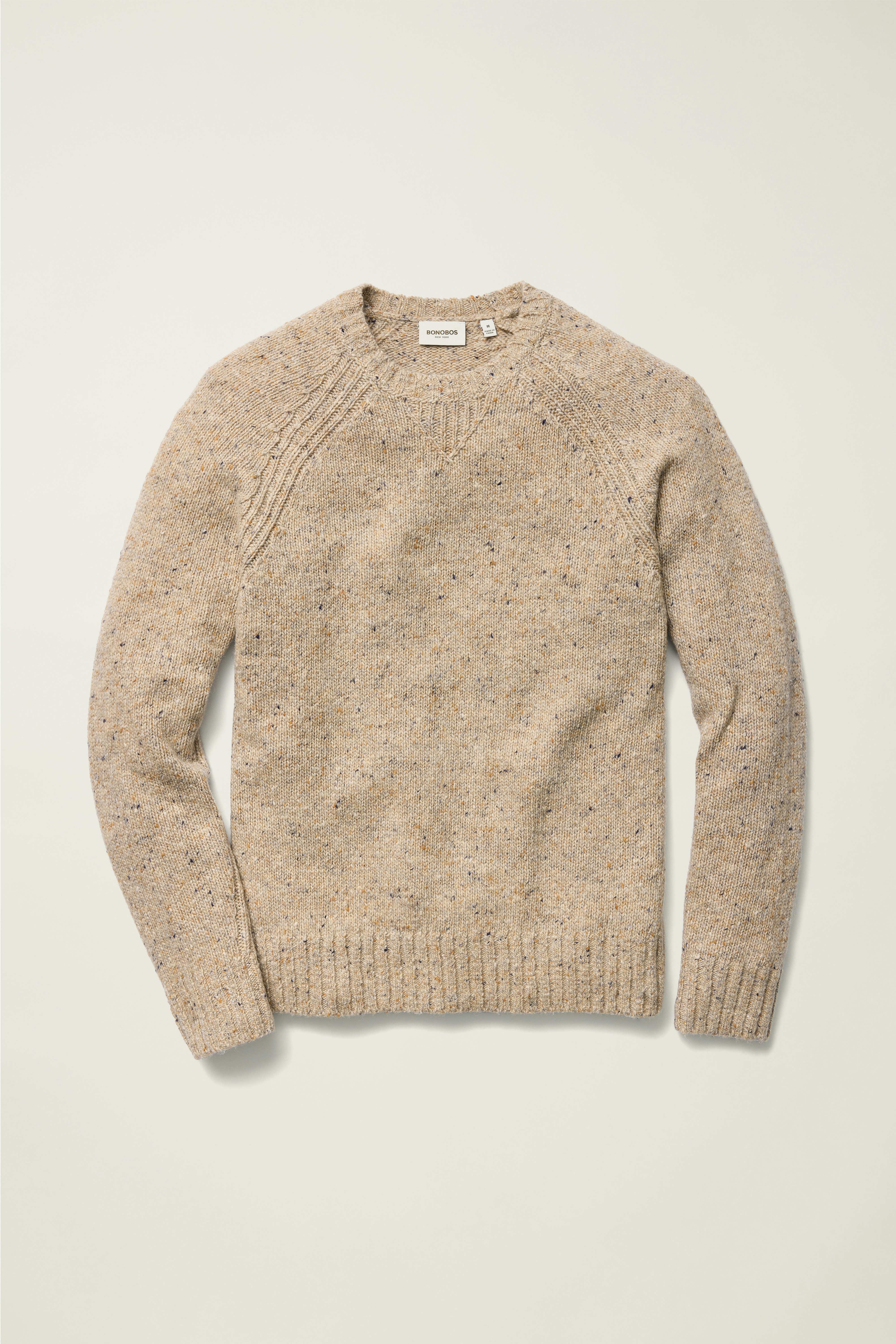 Donegal Crew Neck Sweater oatmeal 5 Donegal Crew Neck Sweater oatmeal