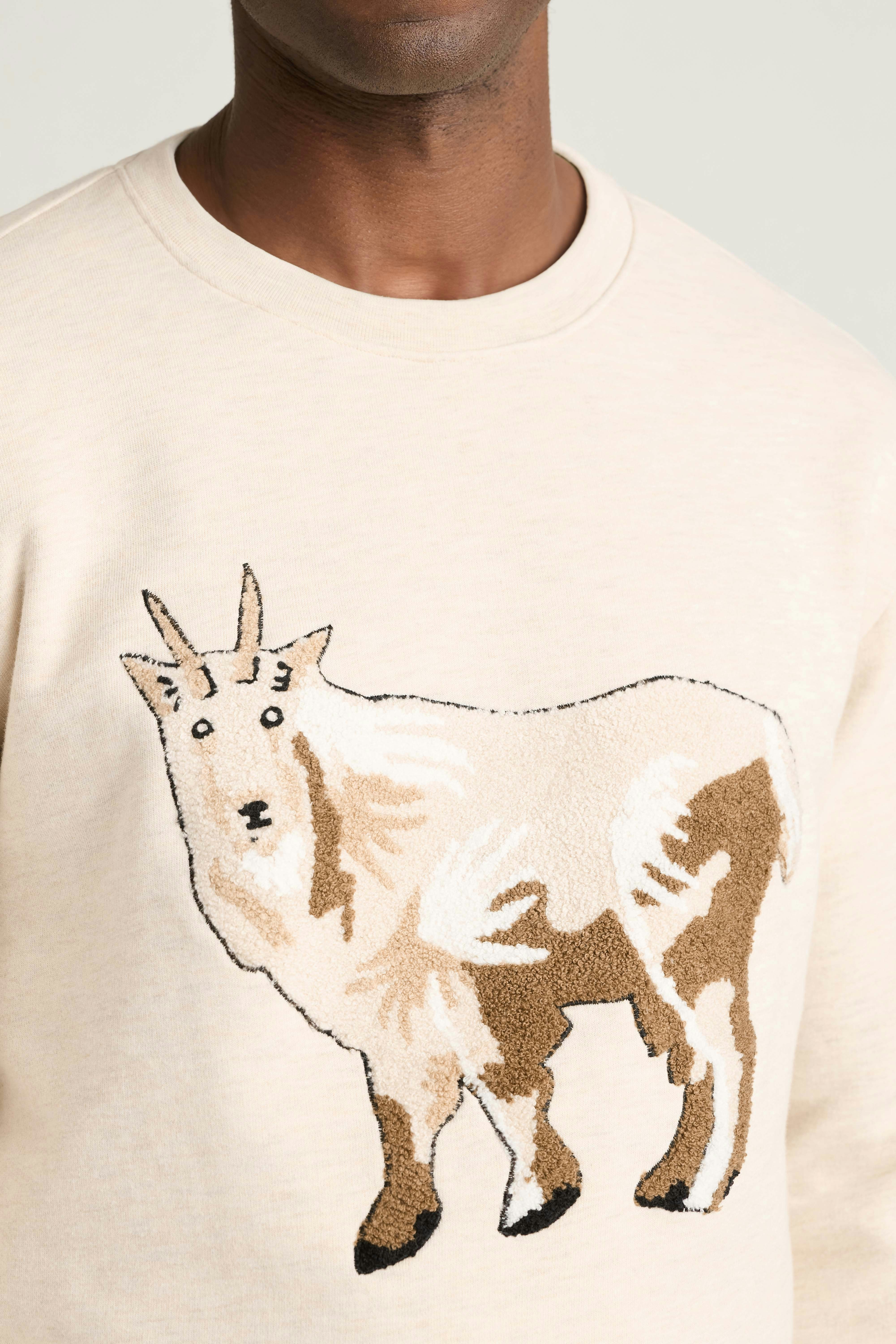 Critter Supersoft Fleece Crew the goat critter