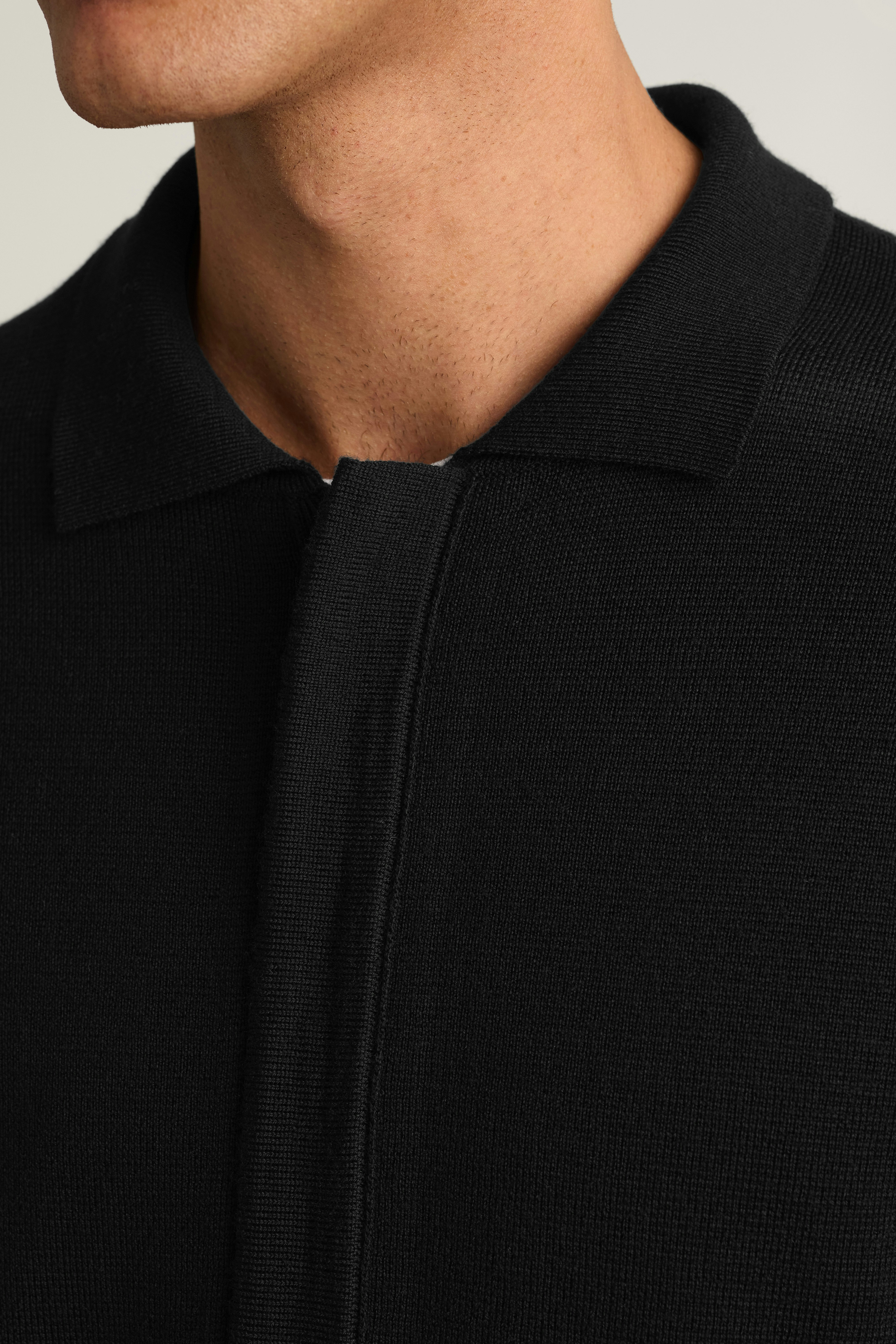 Merino Sweater Bomber black