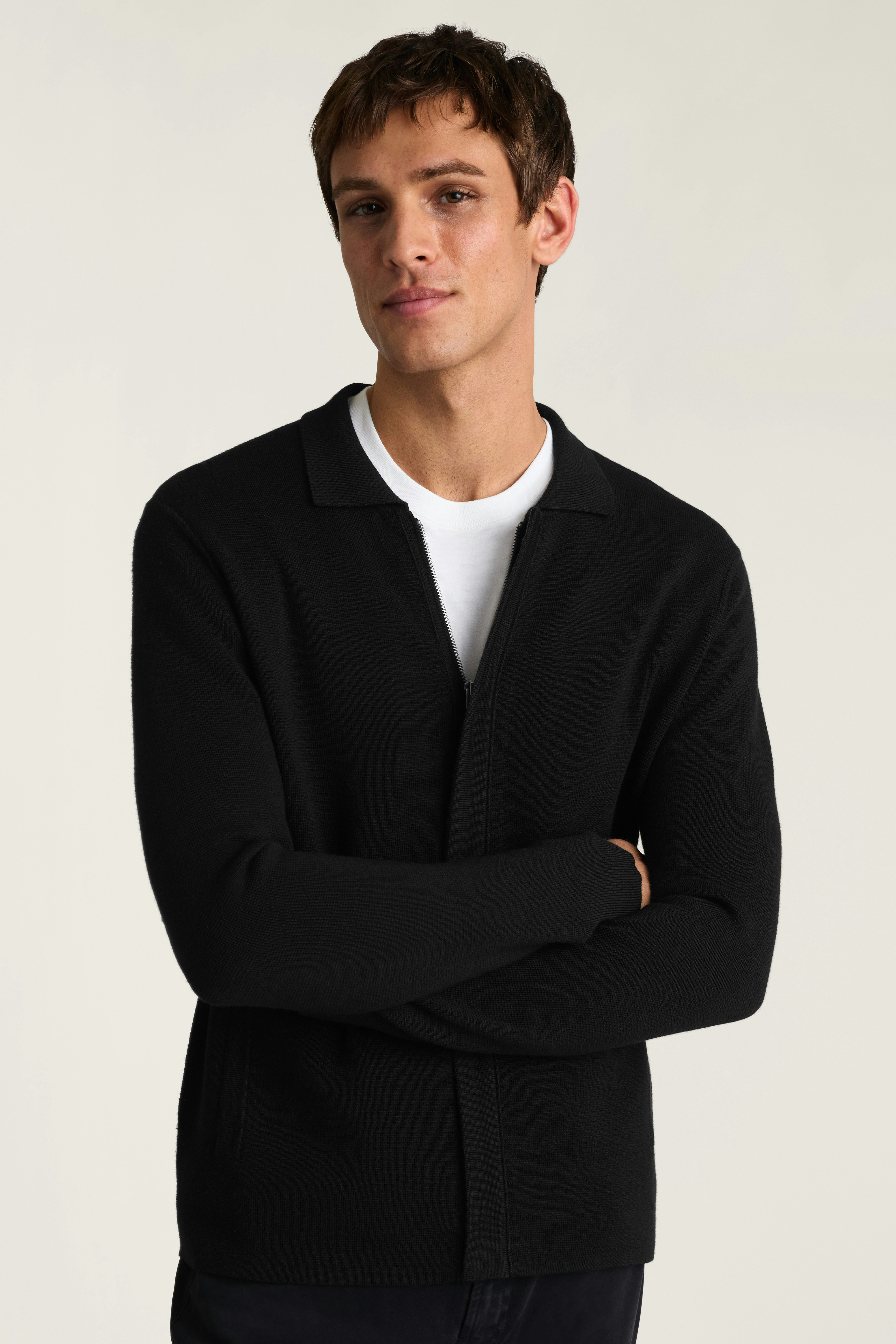 Merino Sweater Bomber black