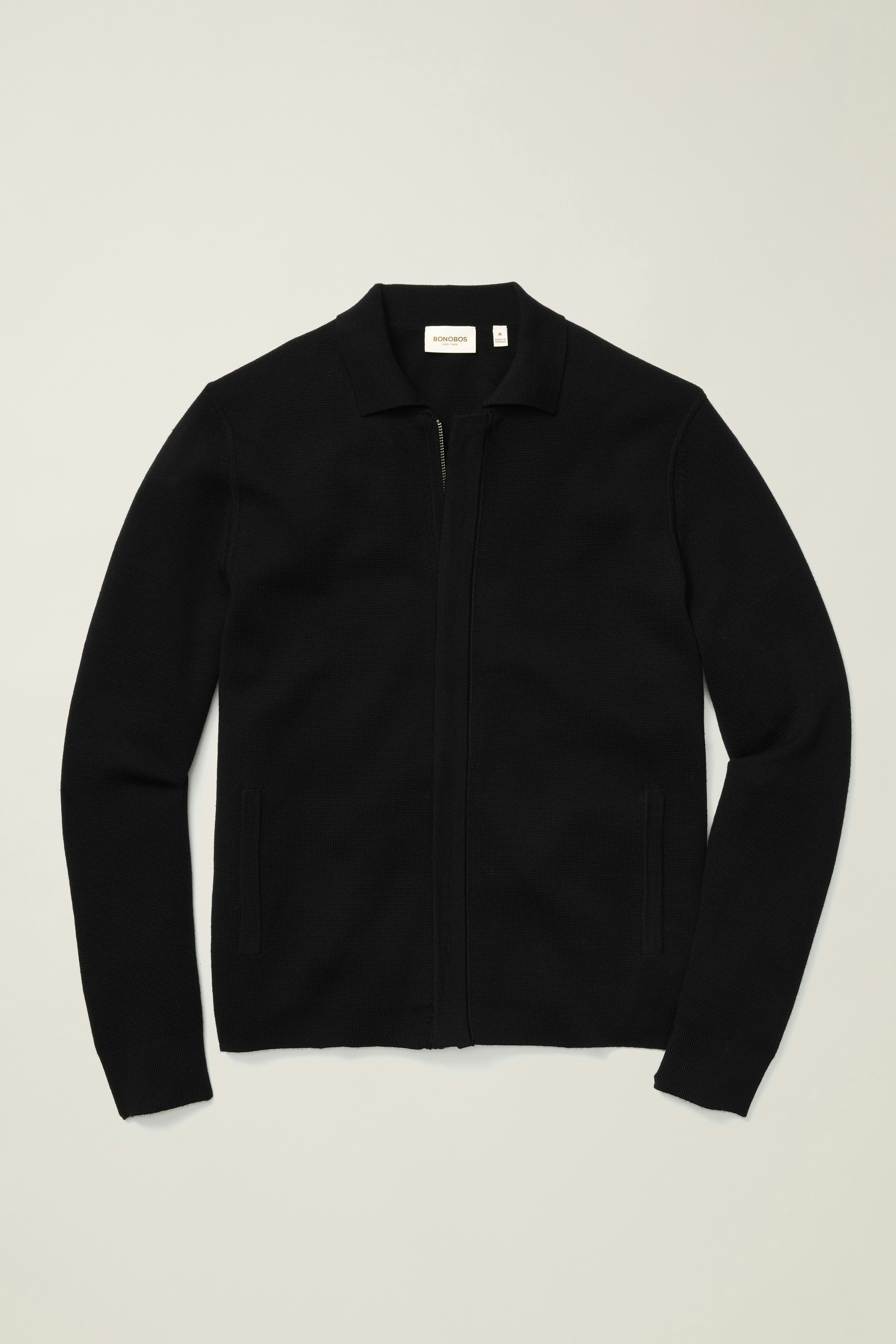 Merino Sweater Bomber black