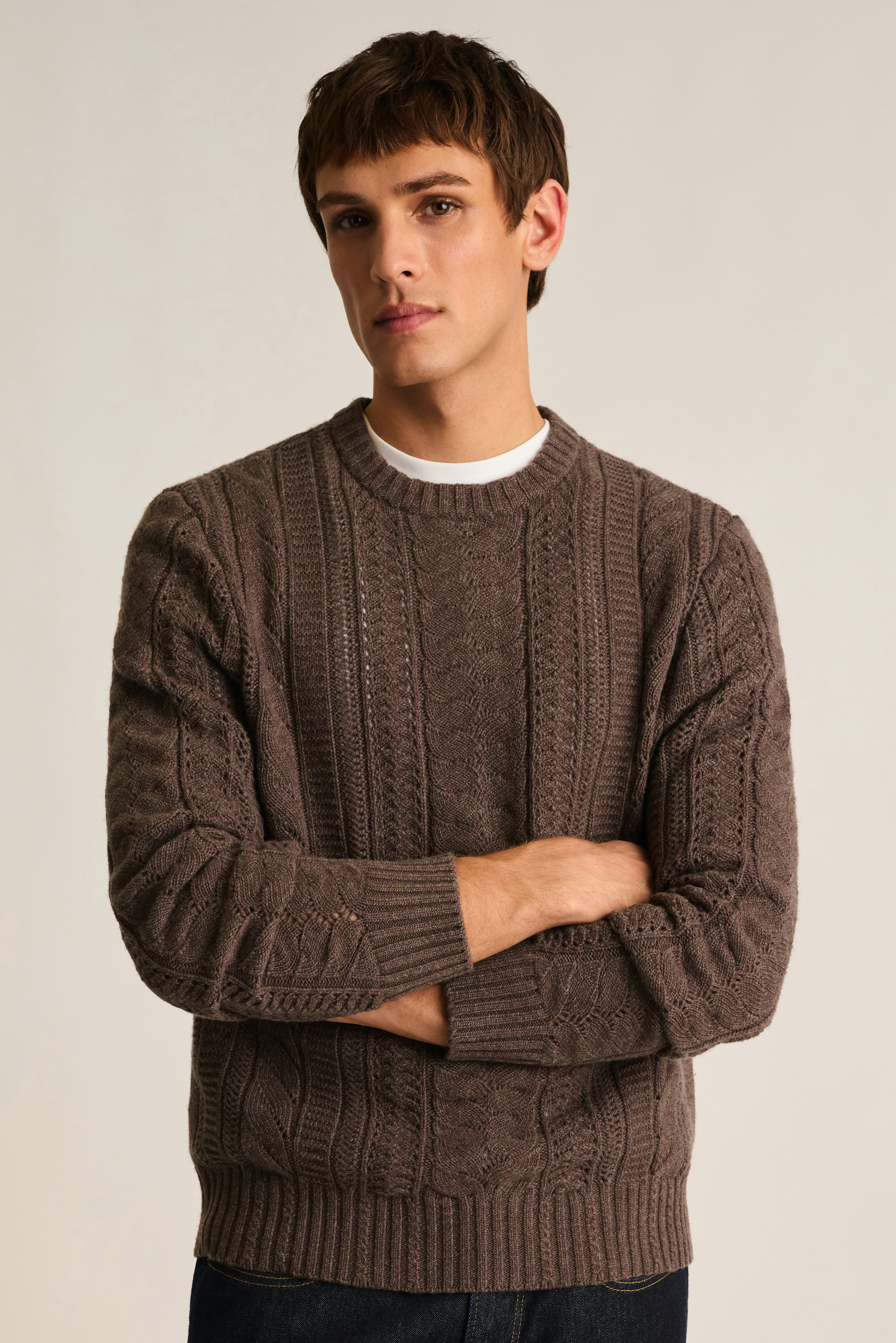 Merino Cable Sweater cocoa brown 3 Merino Cable Sweater cocoa brown