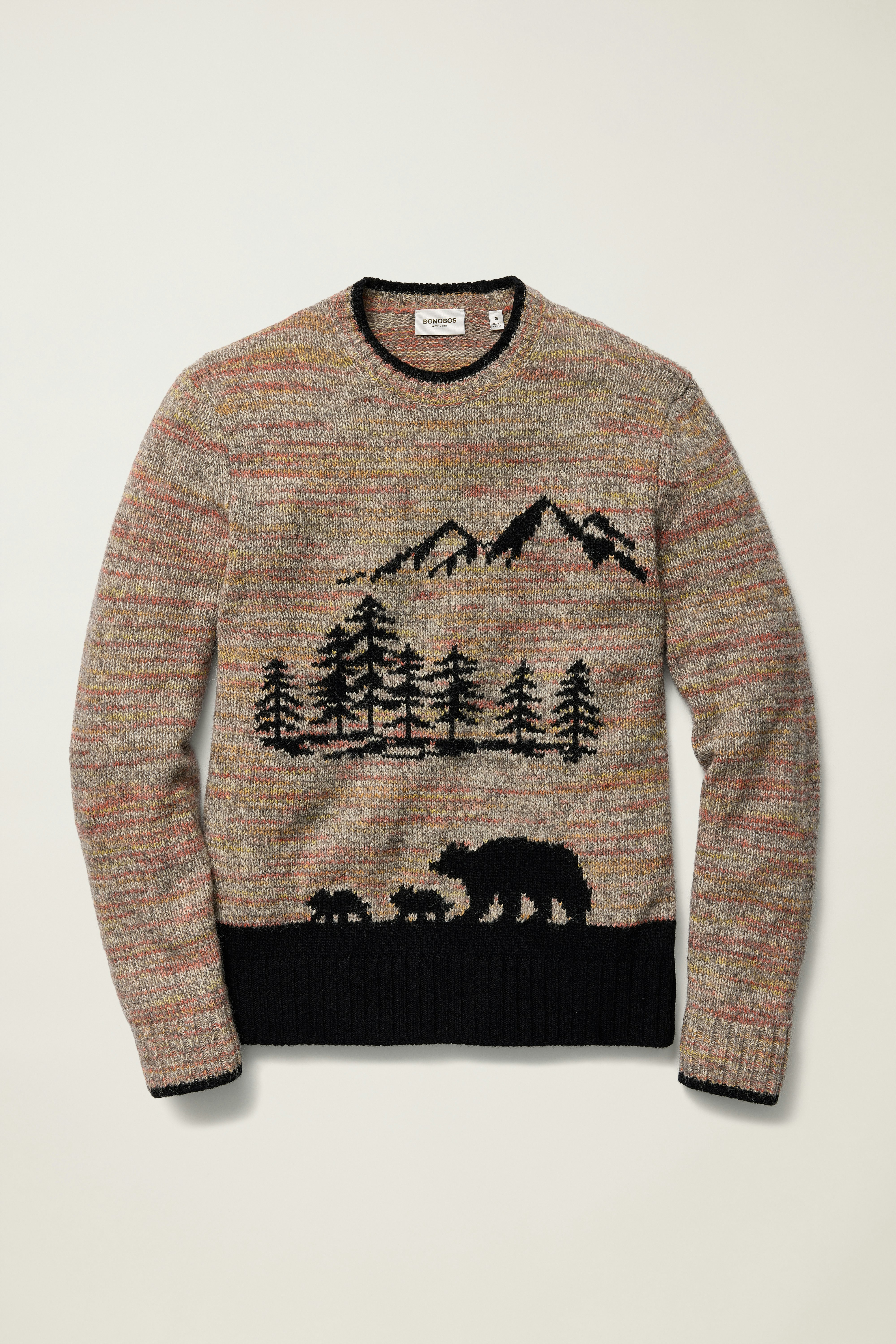 Bear Stroll Sweater multicolor space dye