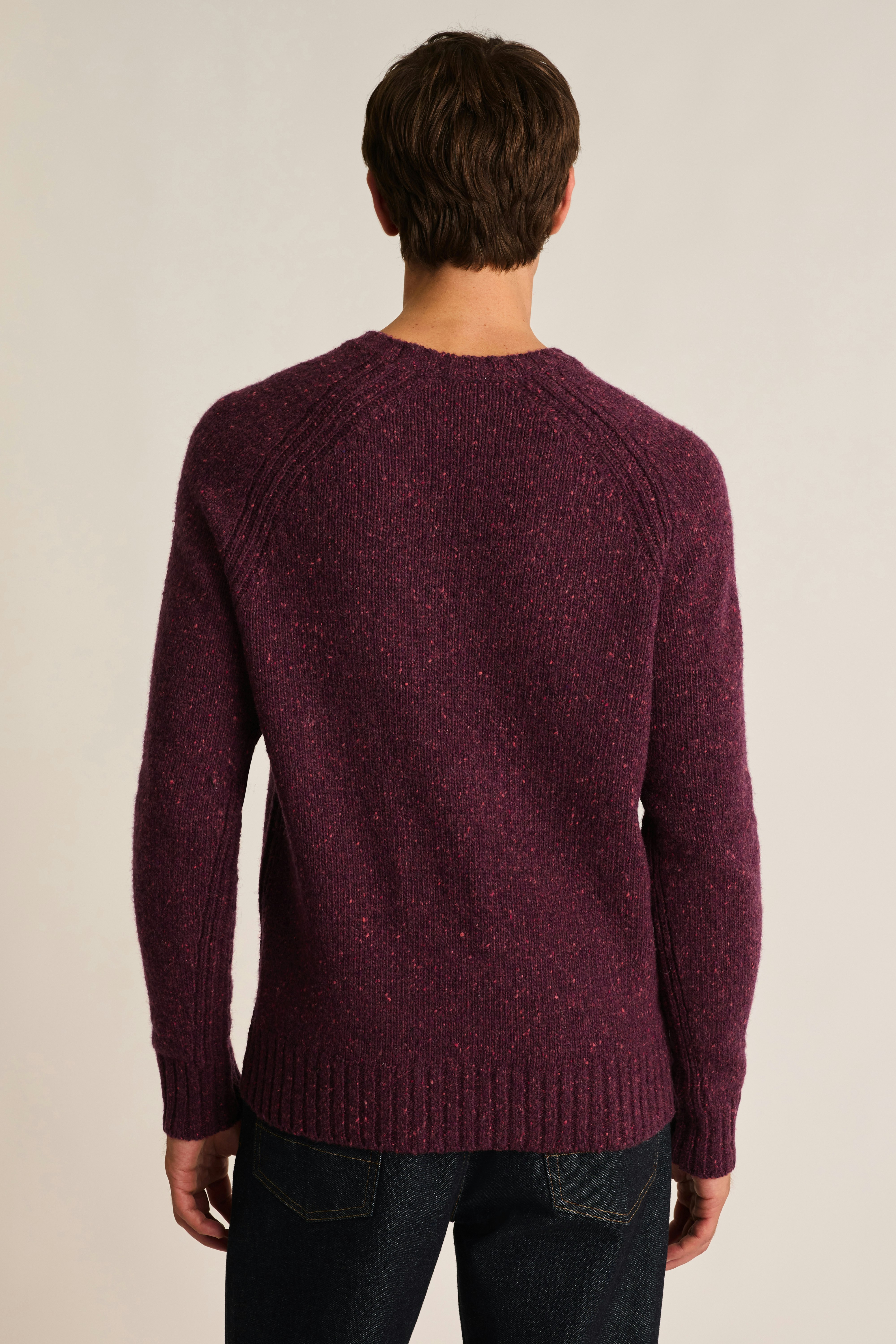 Donegal Crew Neck Sweater burgundy