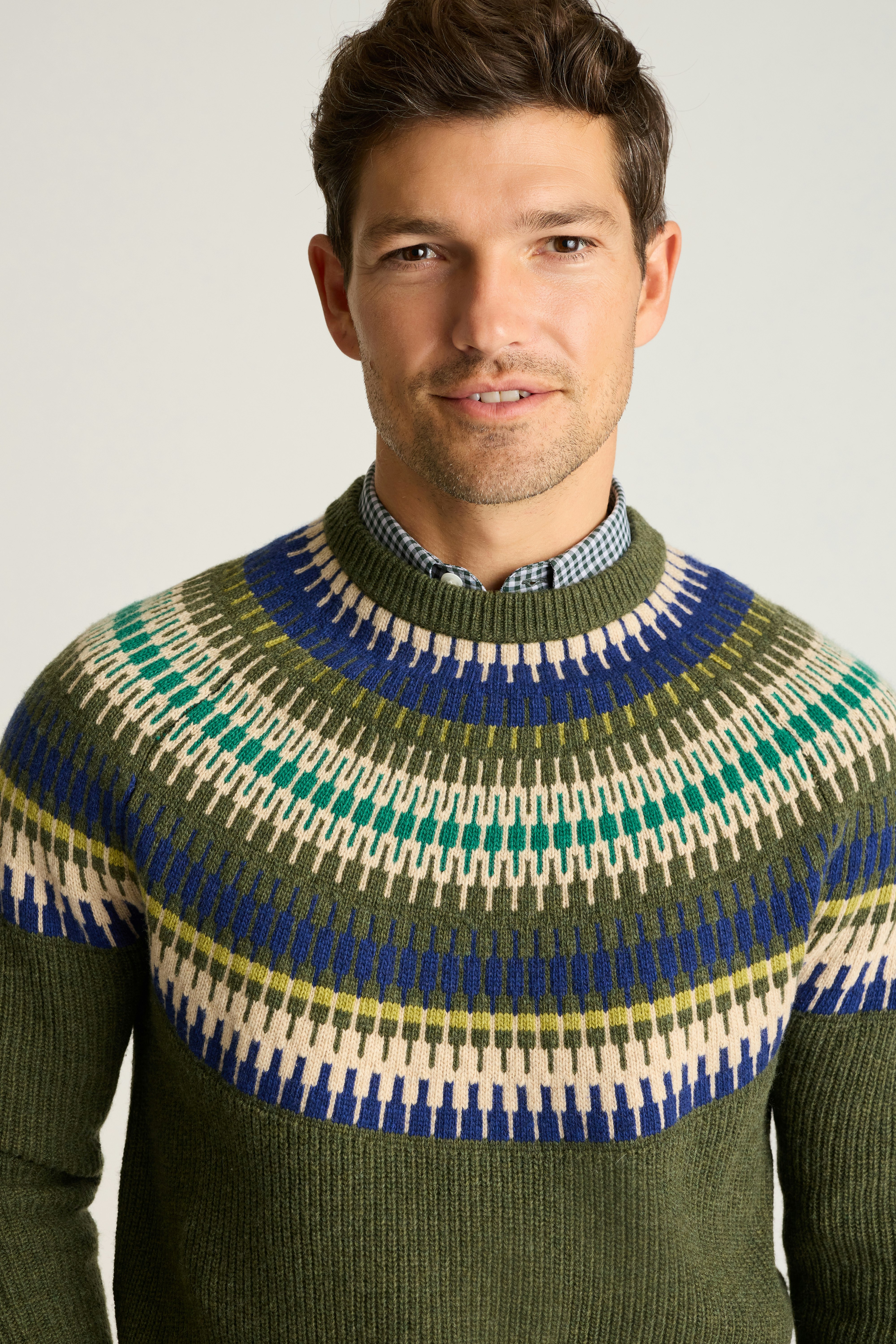 Jazzy Fair Isle Sweater green multi