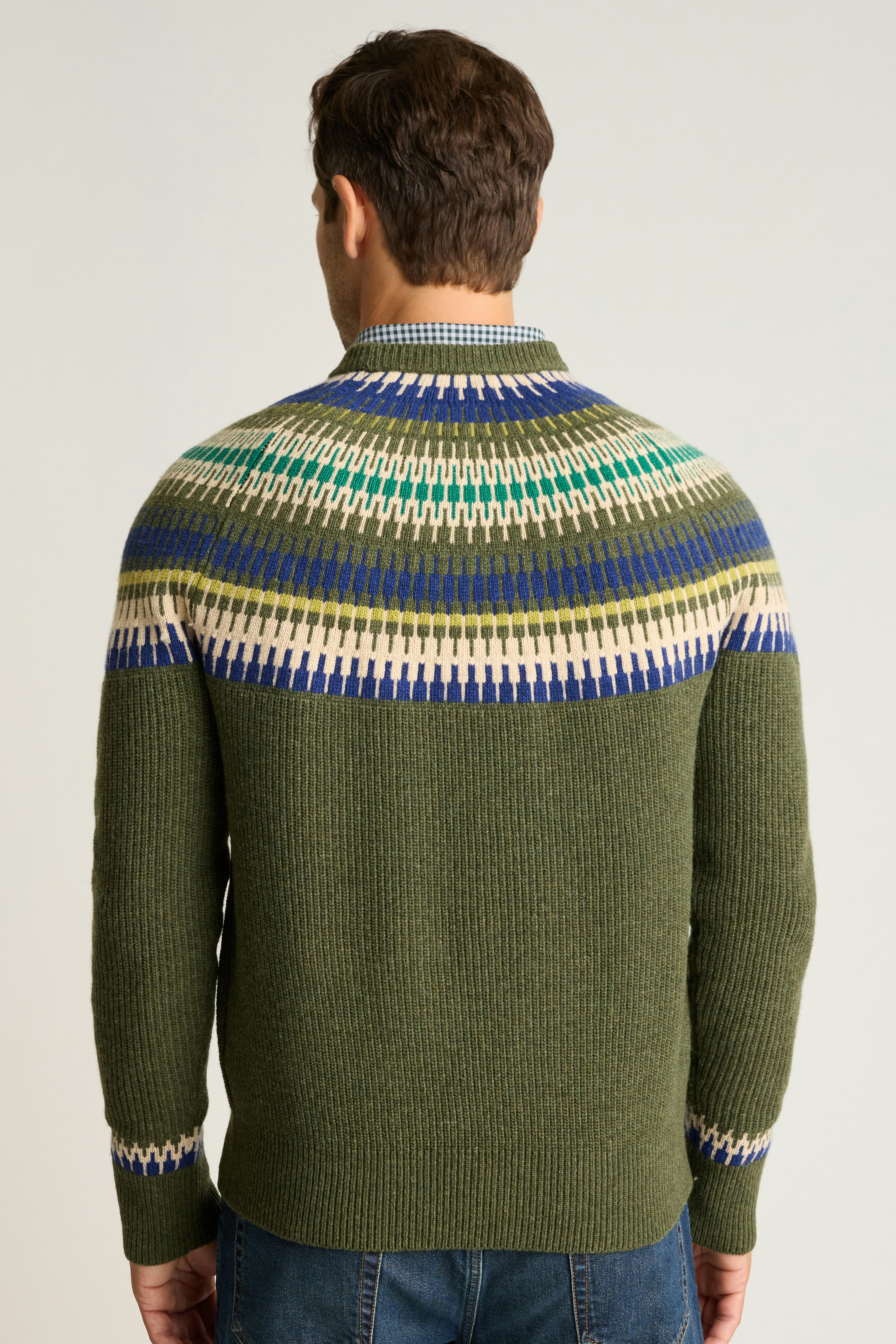 Jazzy Fair Isle Sweater green multi