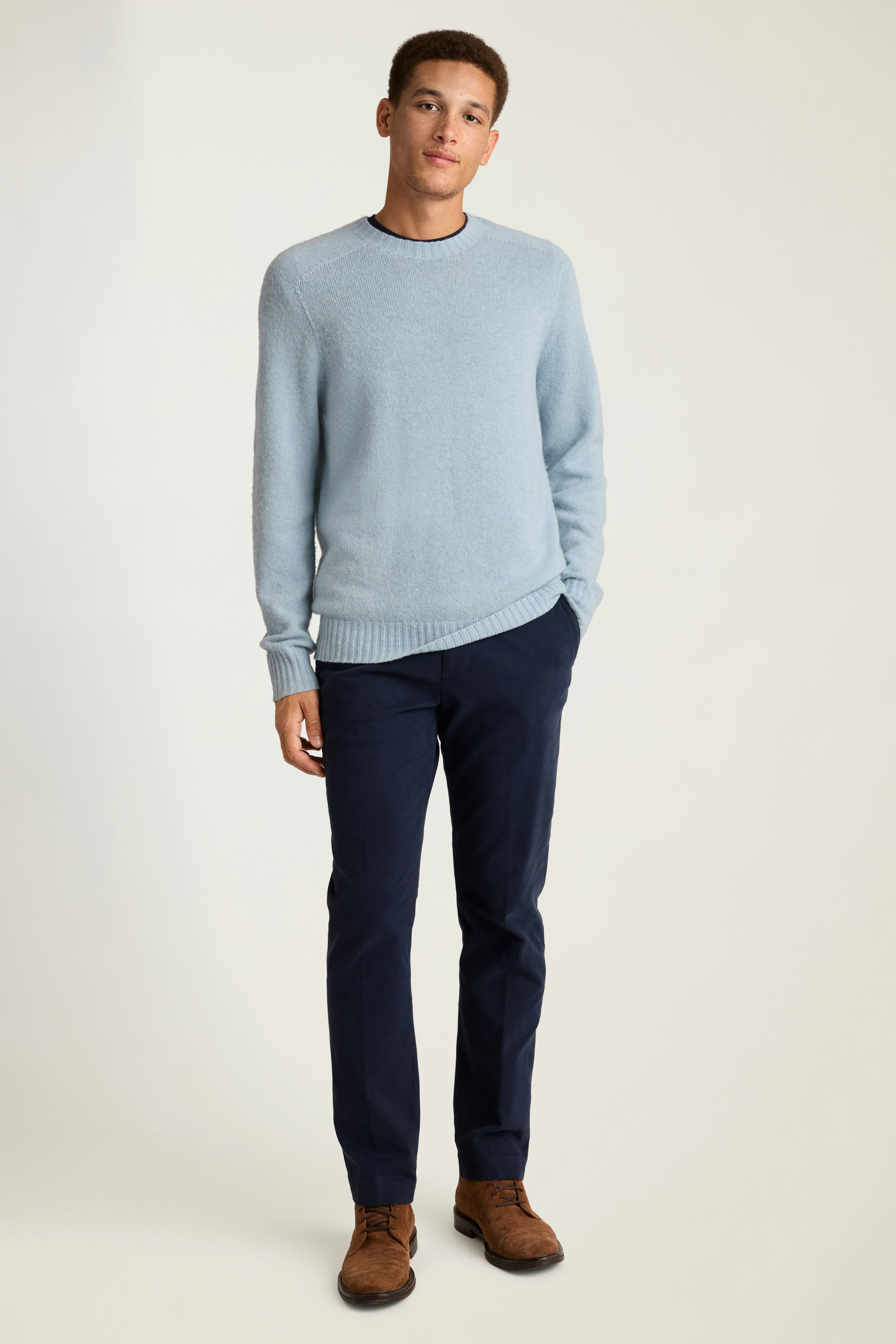 Brushed Wool Sweater light blue