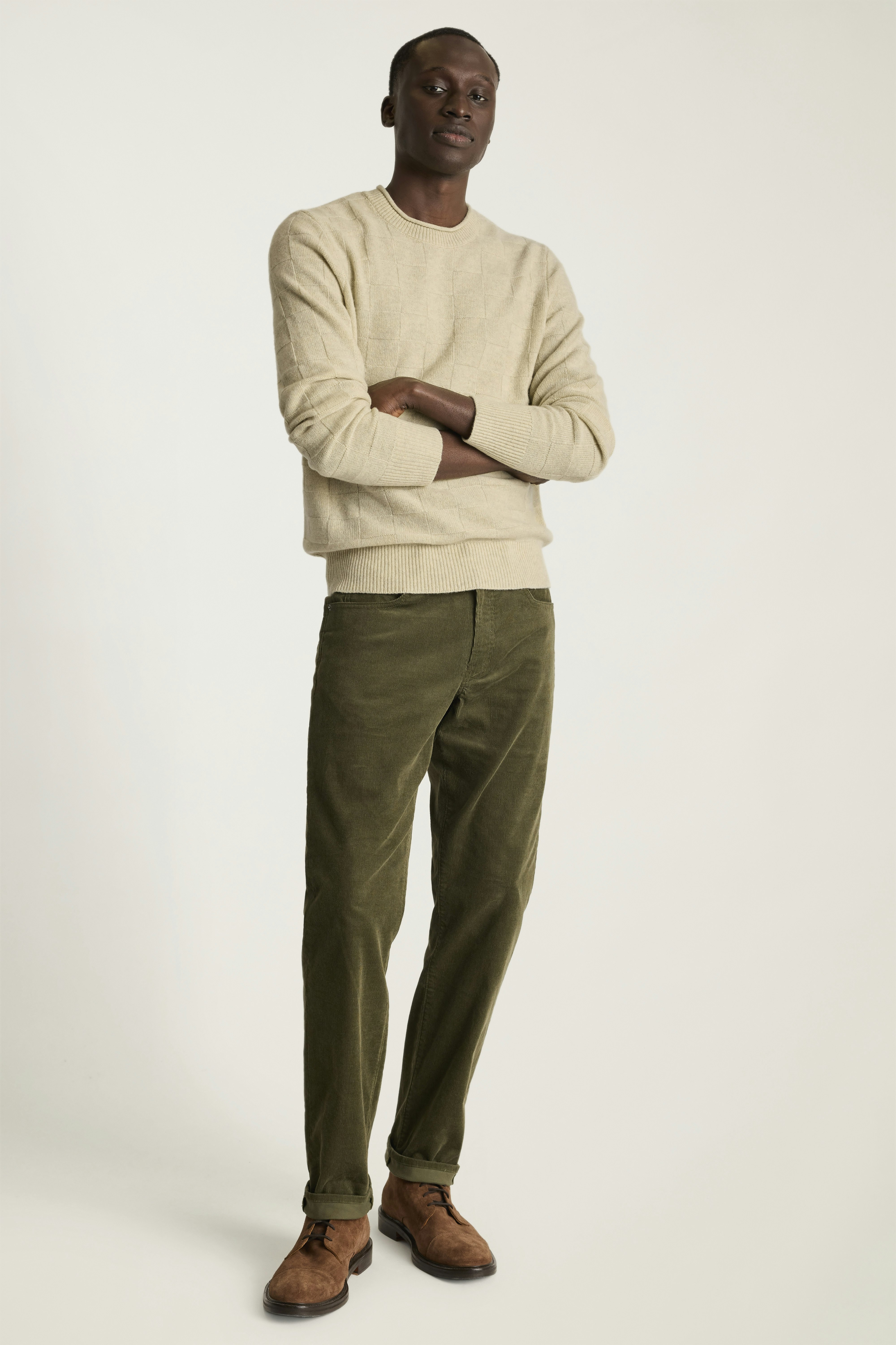 Merino Roll Neck Sweater natural