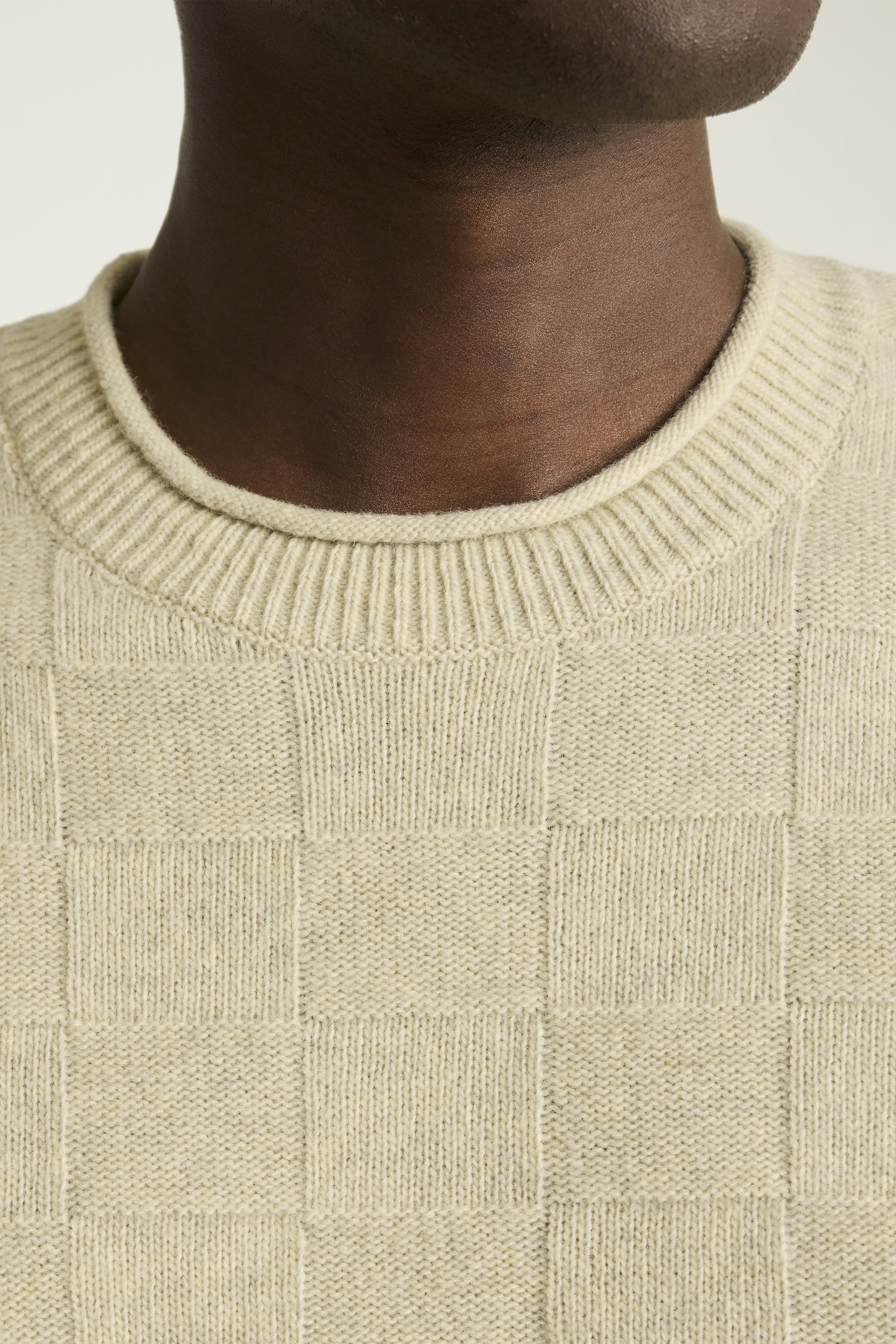 Merino Roll Neck Sweater natural