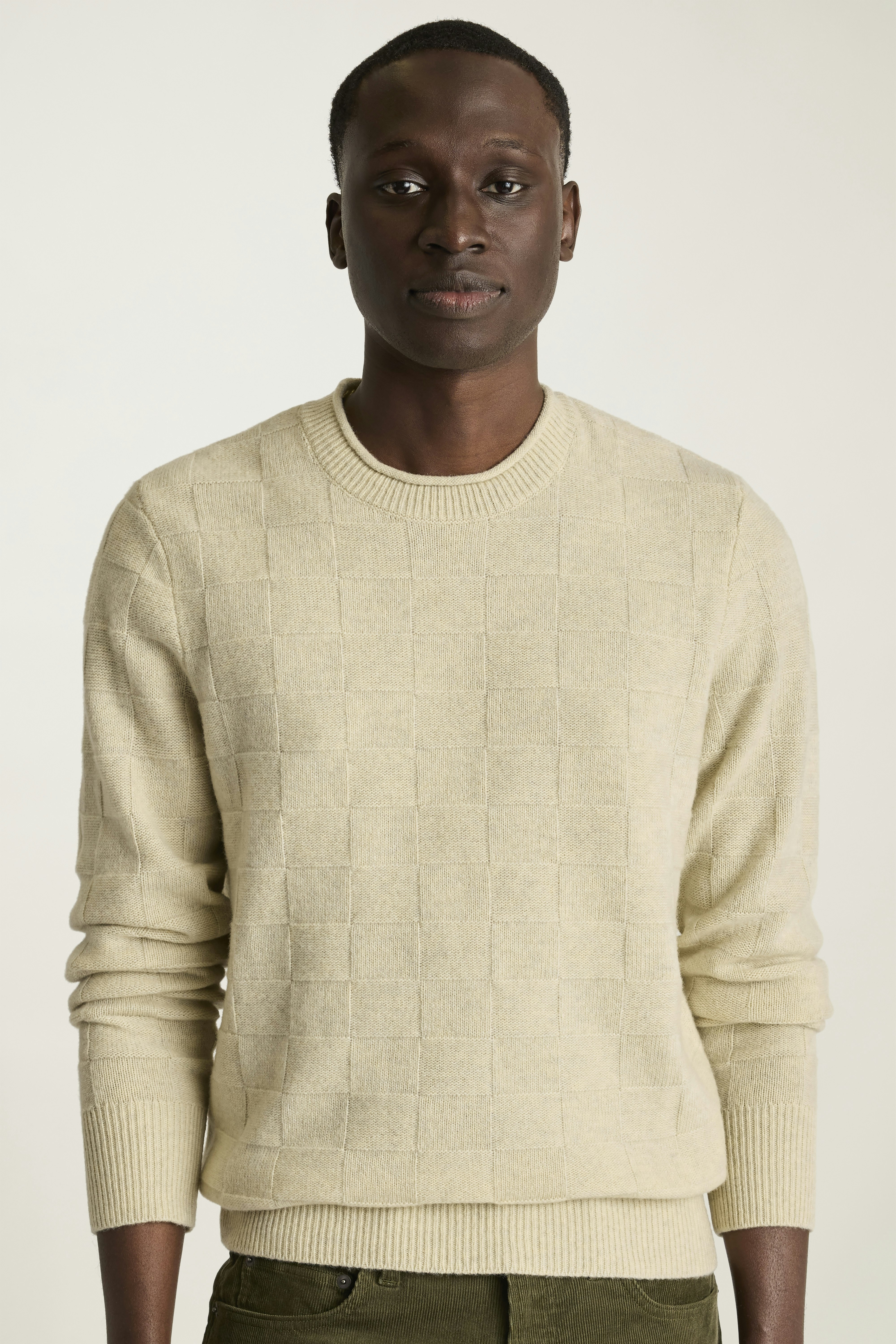 Merino Roll Neck Sweater natural
