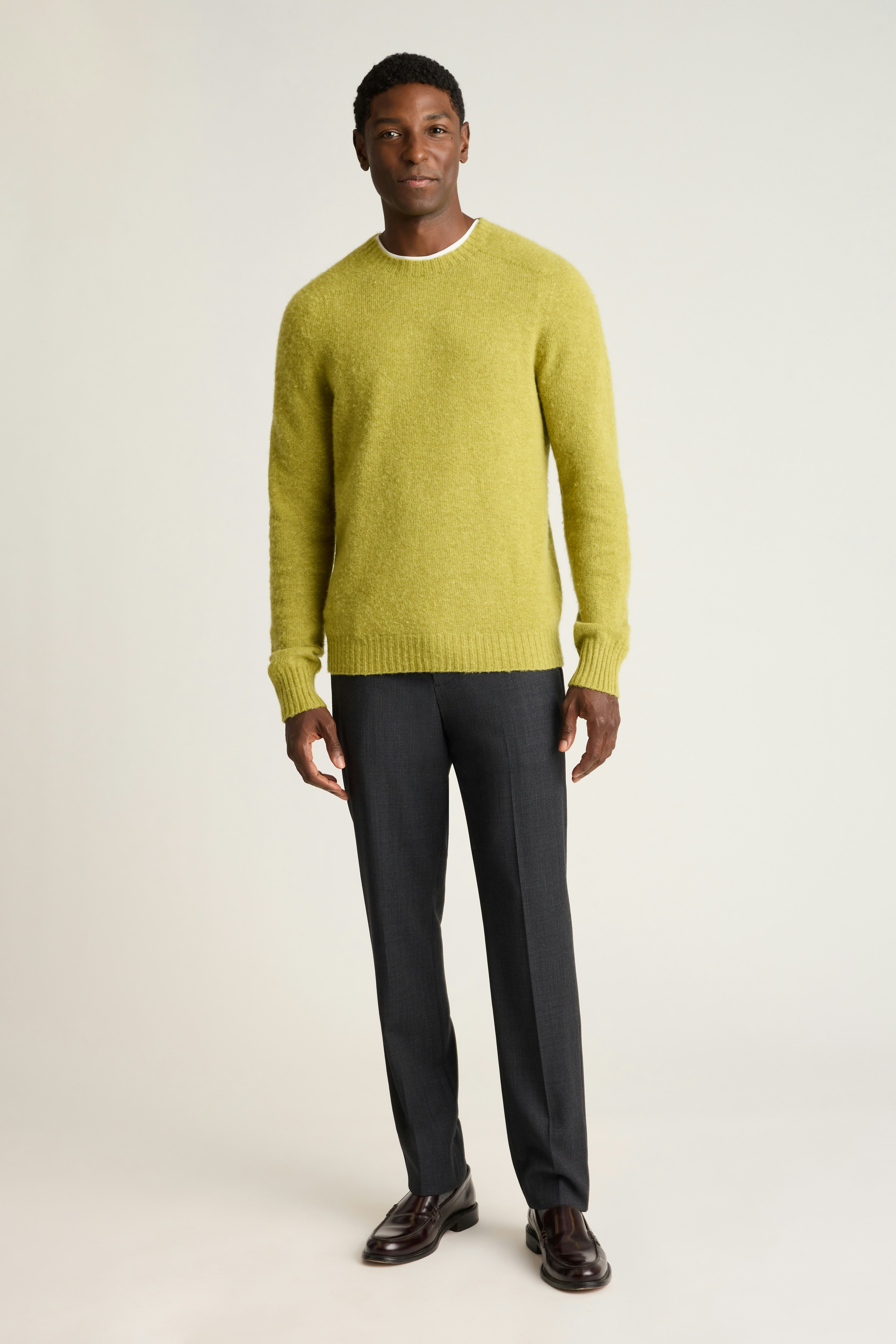 Brushed Wool Sweater light green