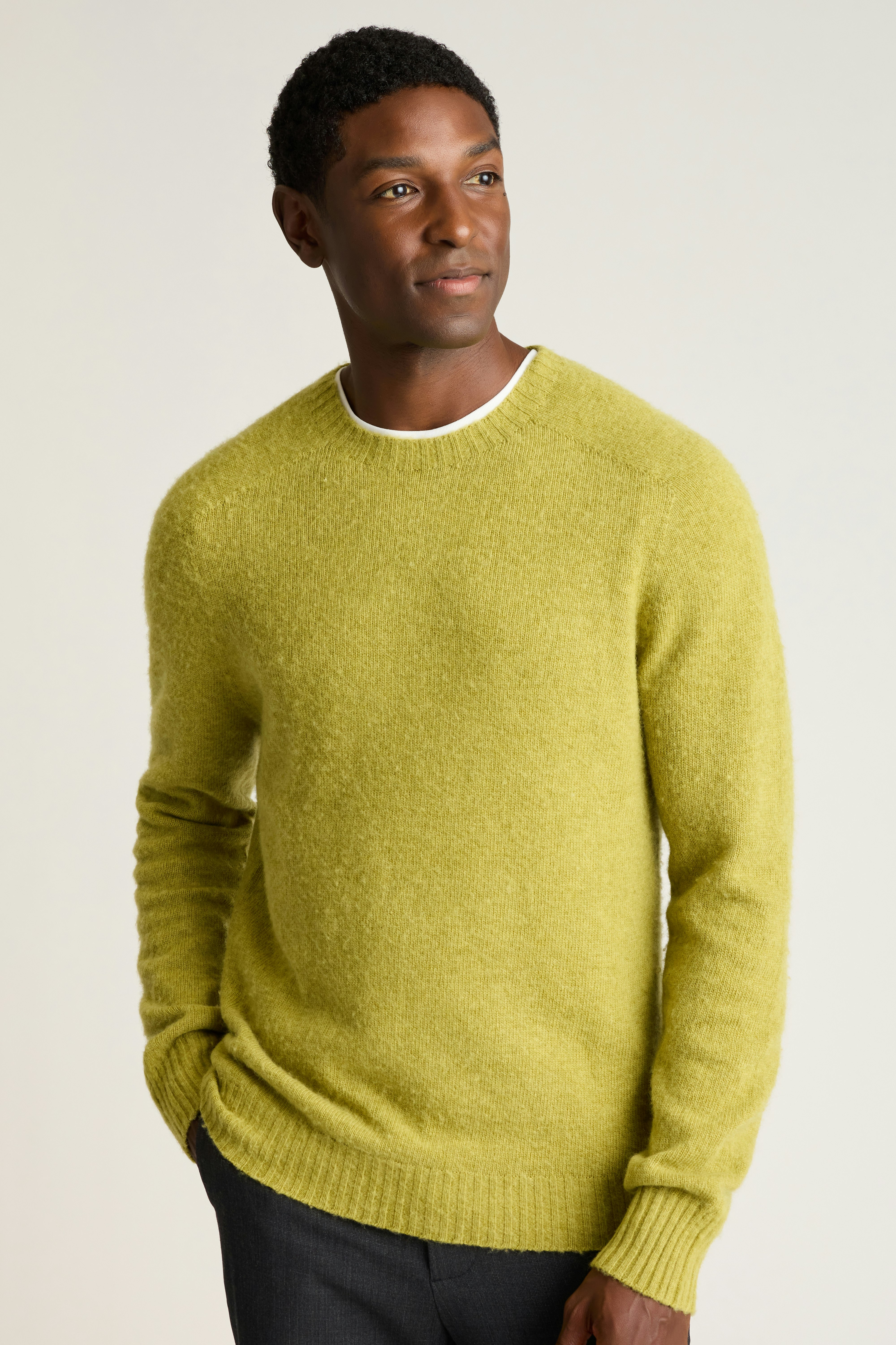 Brushed Wool Sweater light green