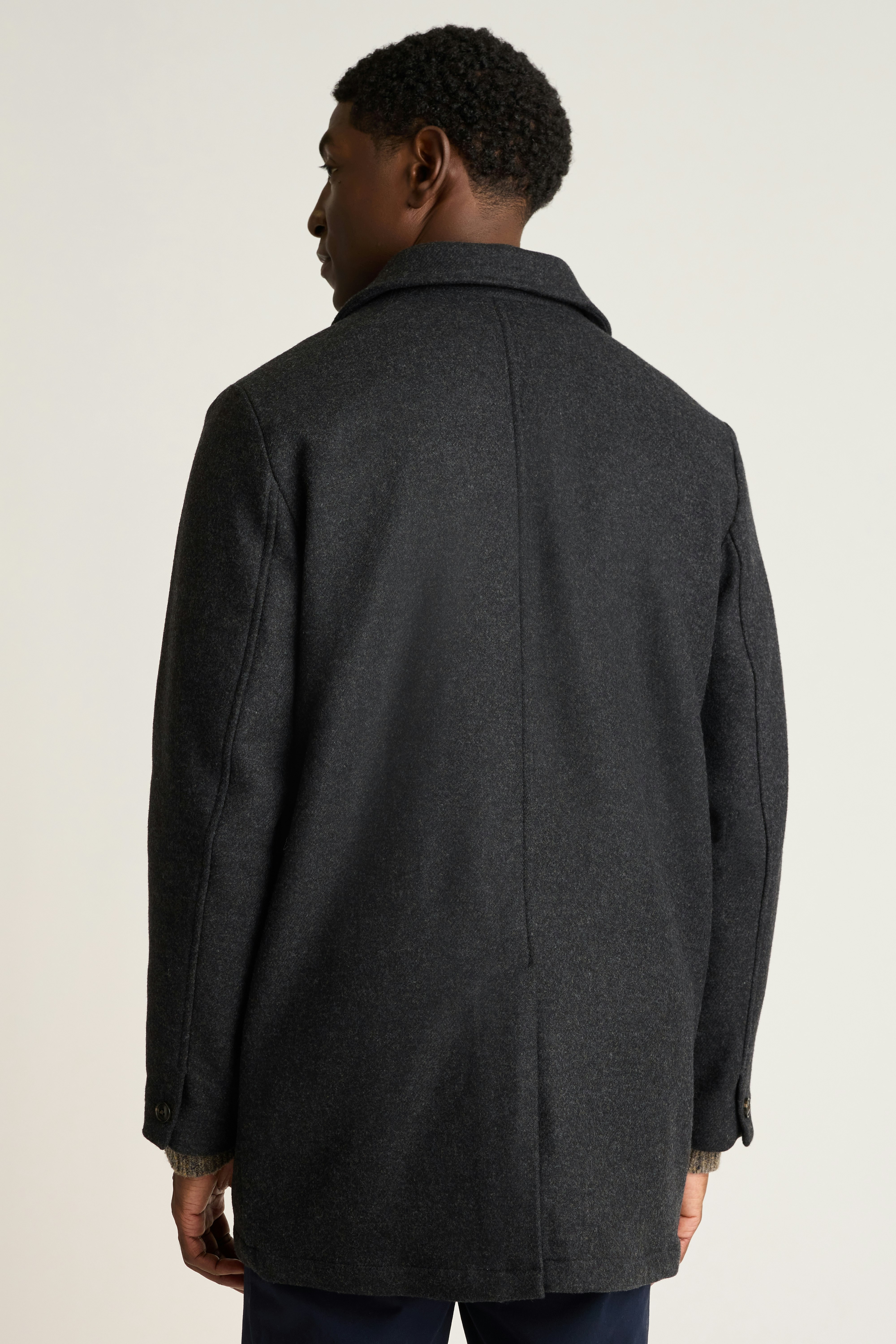The Italian Wool Car Coat charcoal