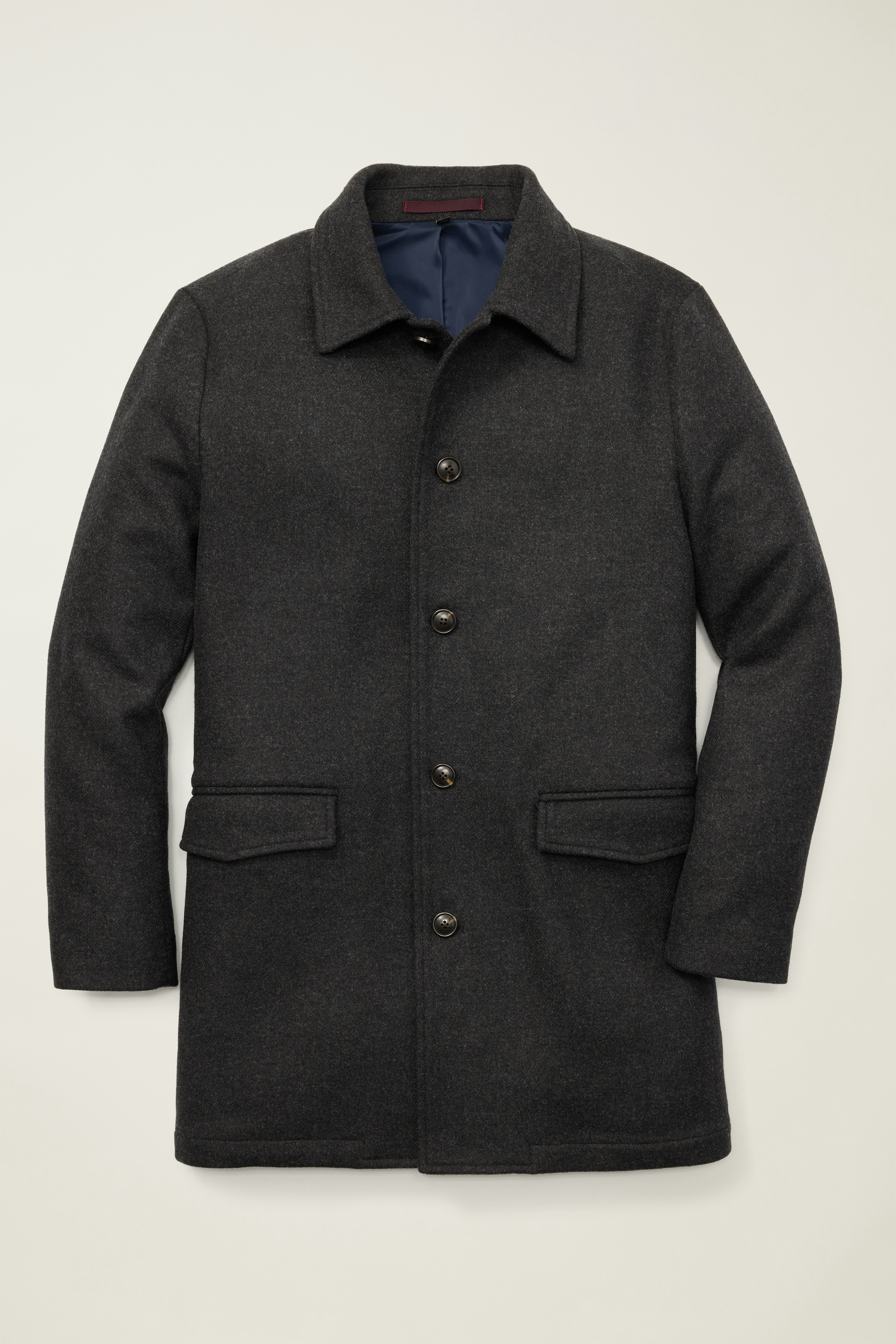 The Italian Wool Car Coat charcoal