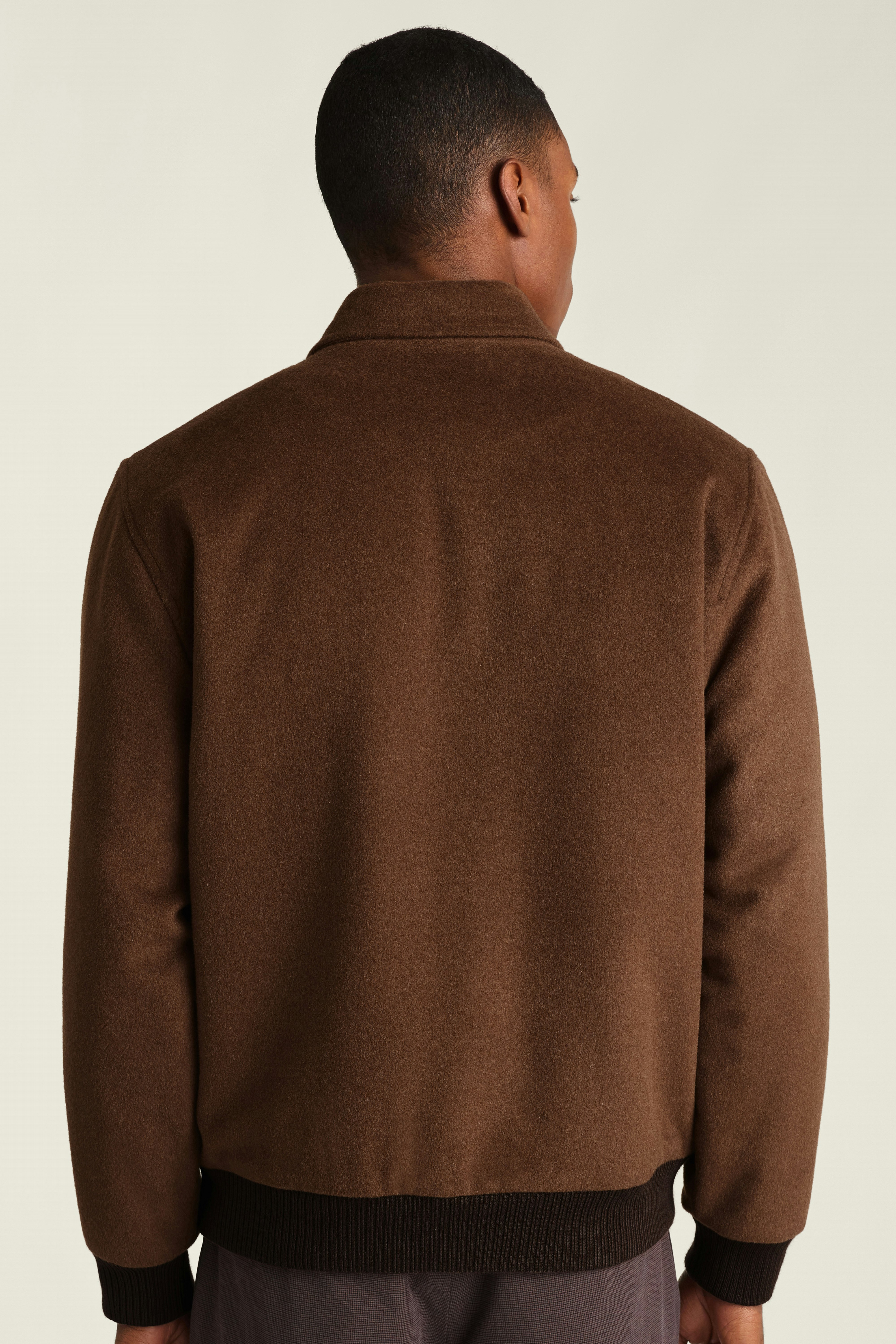 The Italian Wool Bomber chocolate brown