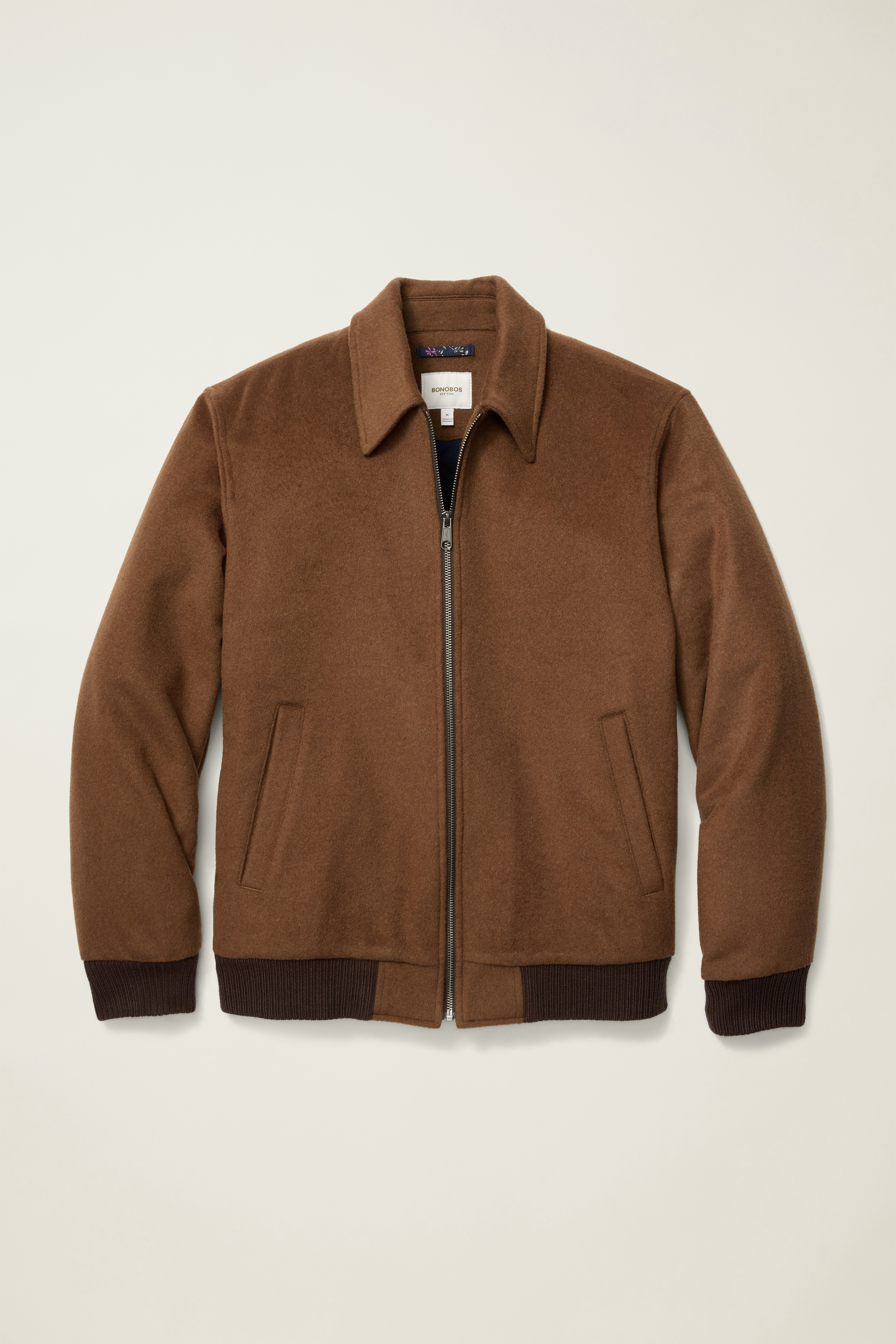 The Italian Wool Bomber chocolate brown