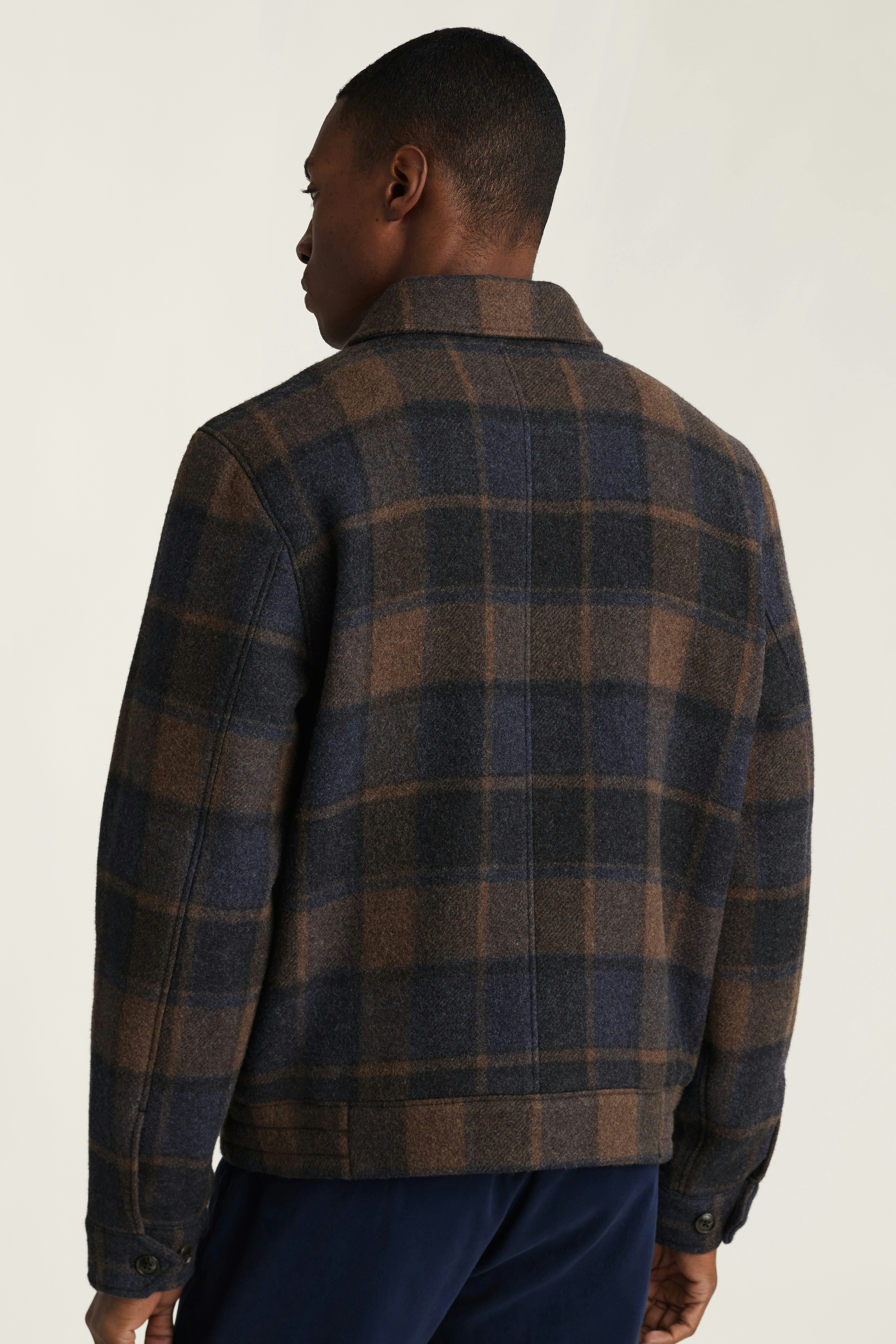 The Italian Wool Deck Jacket navy khaki check 4 The Italian Wool Deck Jacket navy khaki check