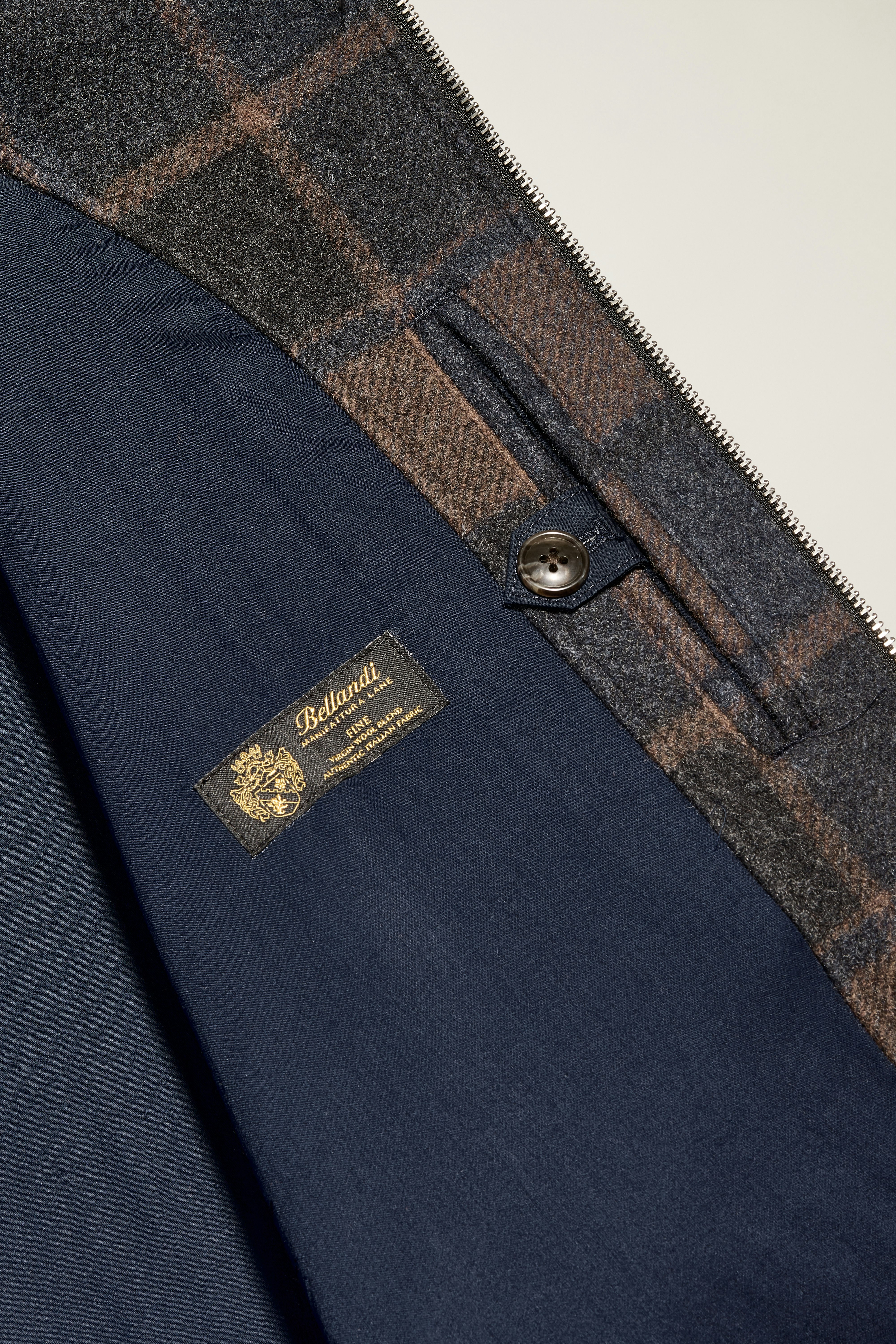 The Italian Wool Deck Jacket navy khaki check 6 The Italian Wool Deck Jacket navy khaki check