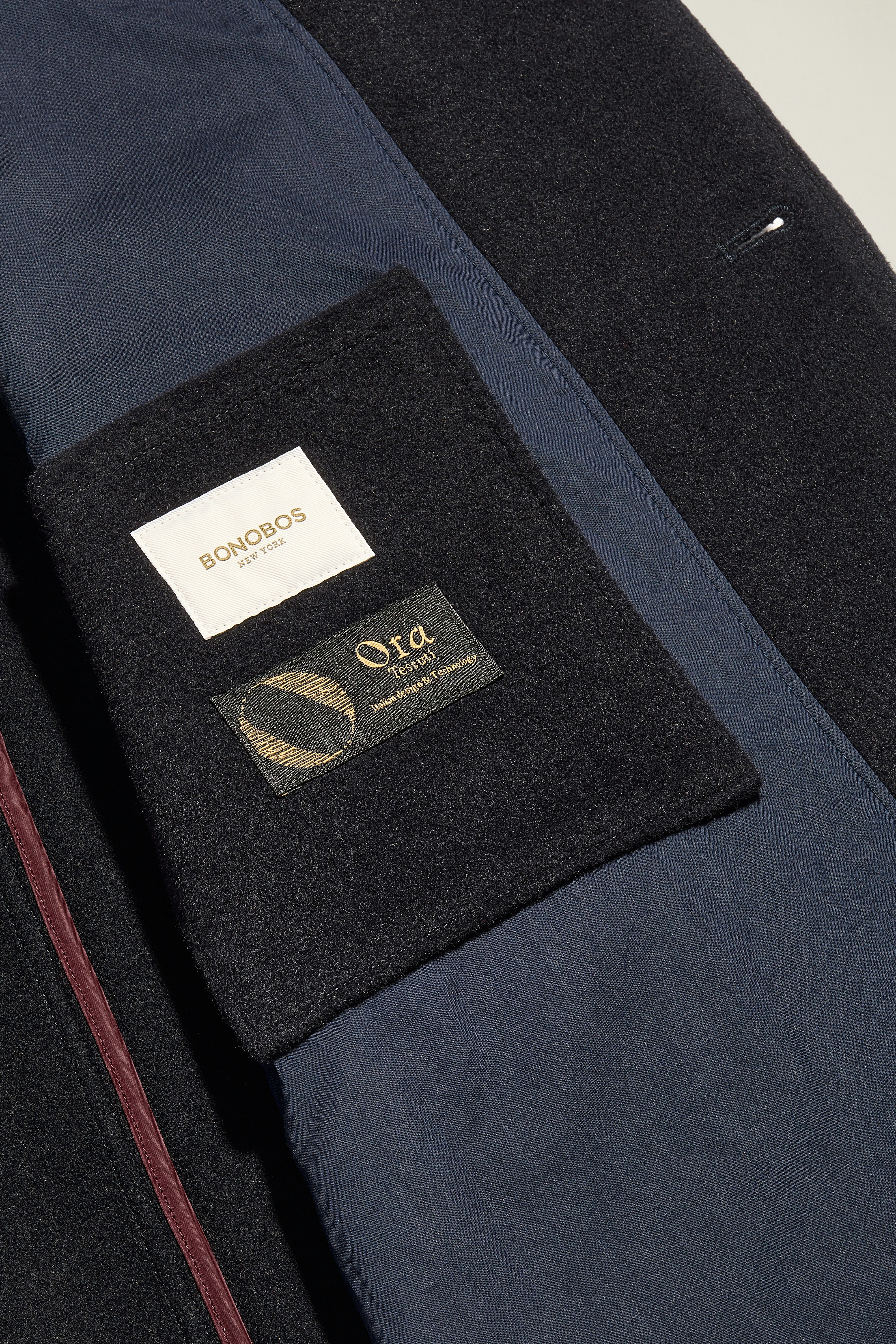 Wool Cashmere Chore Jacket dark navy blue