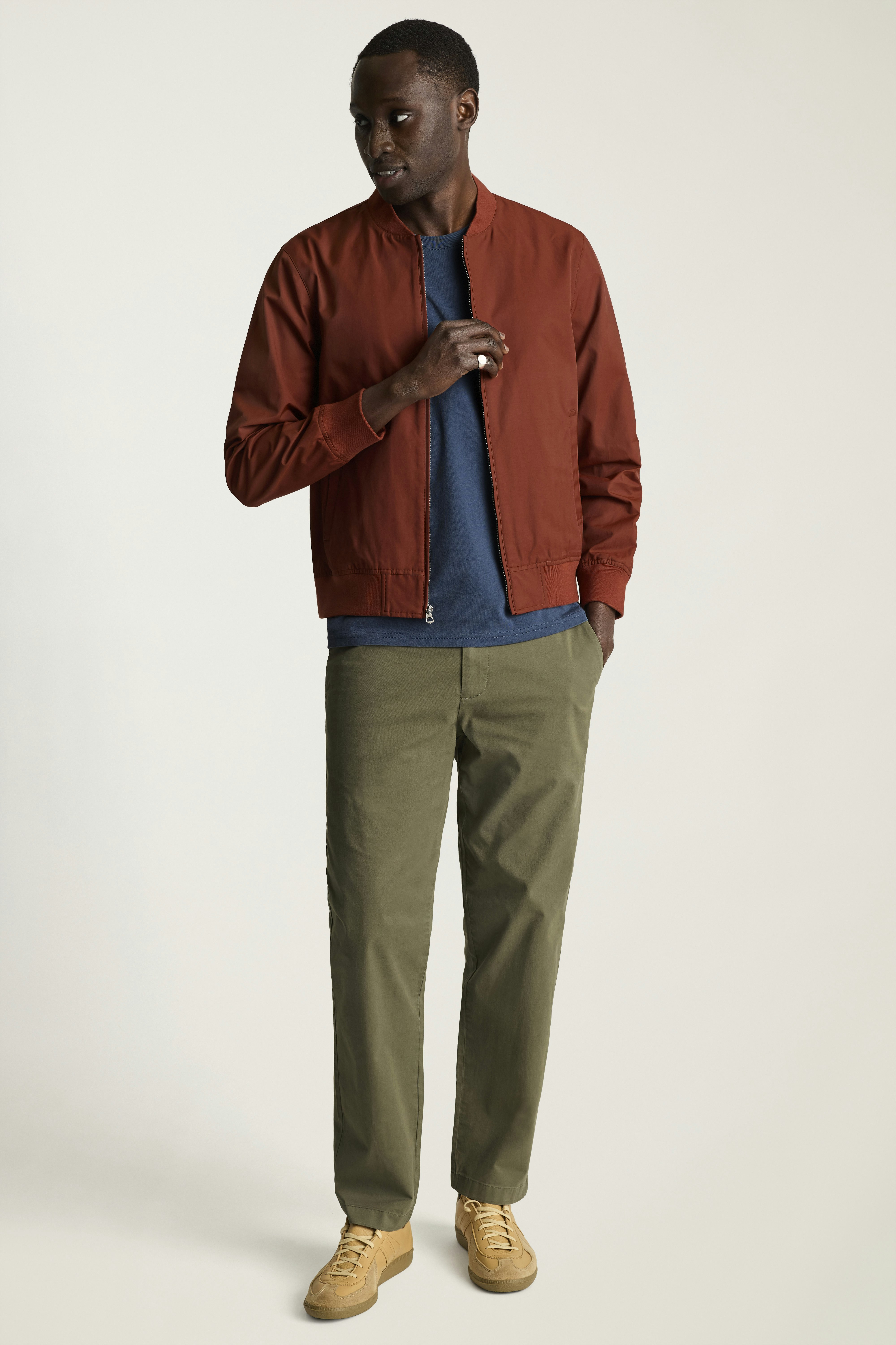 The Boulevard Bomber brandy brown