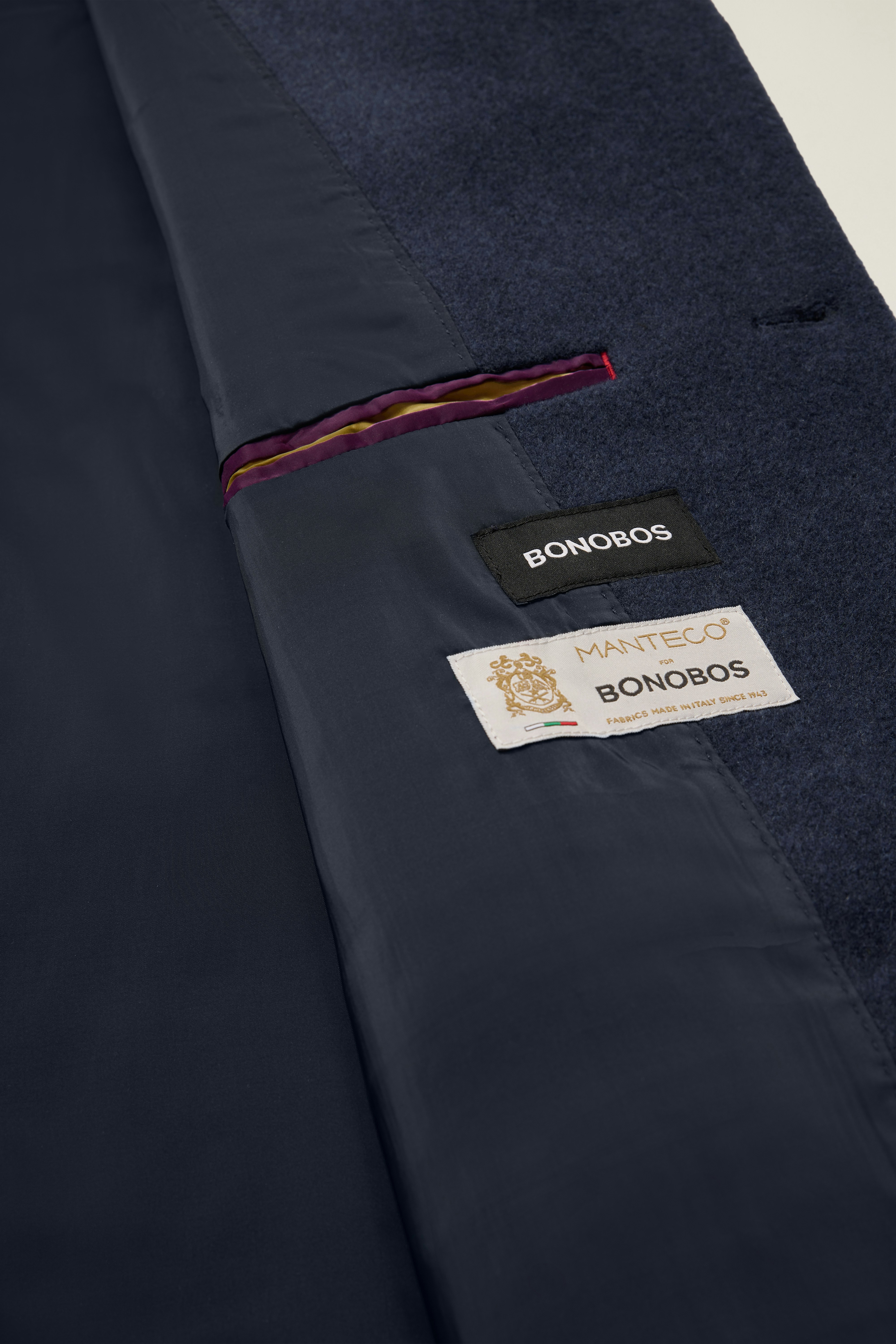 The Italian Wool Cashmere Topcoat light navy blue