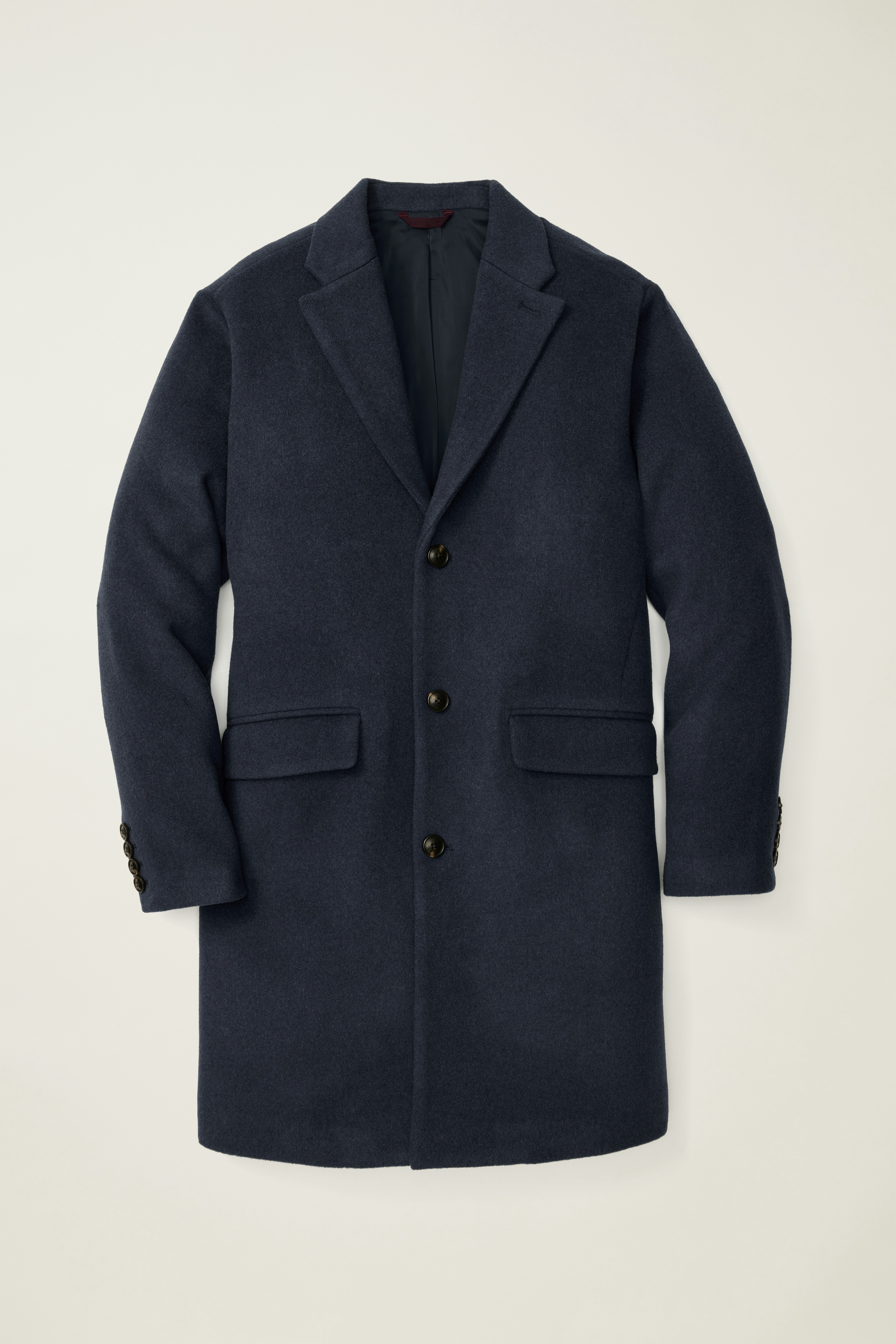 The Italian Wool Cashmere Topcoat light navy blue