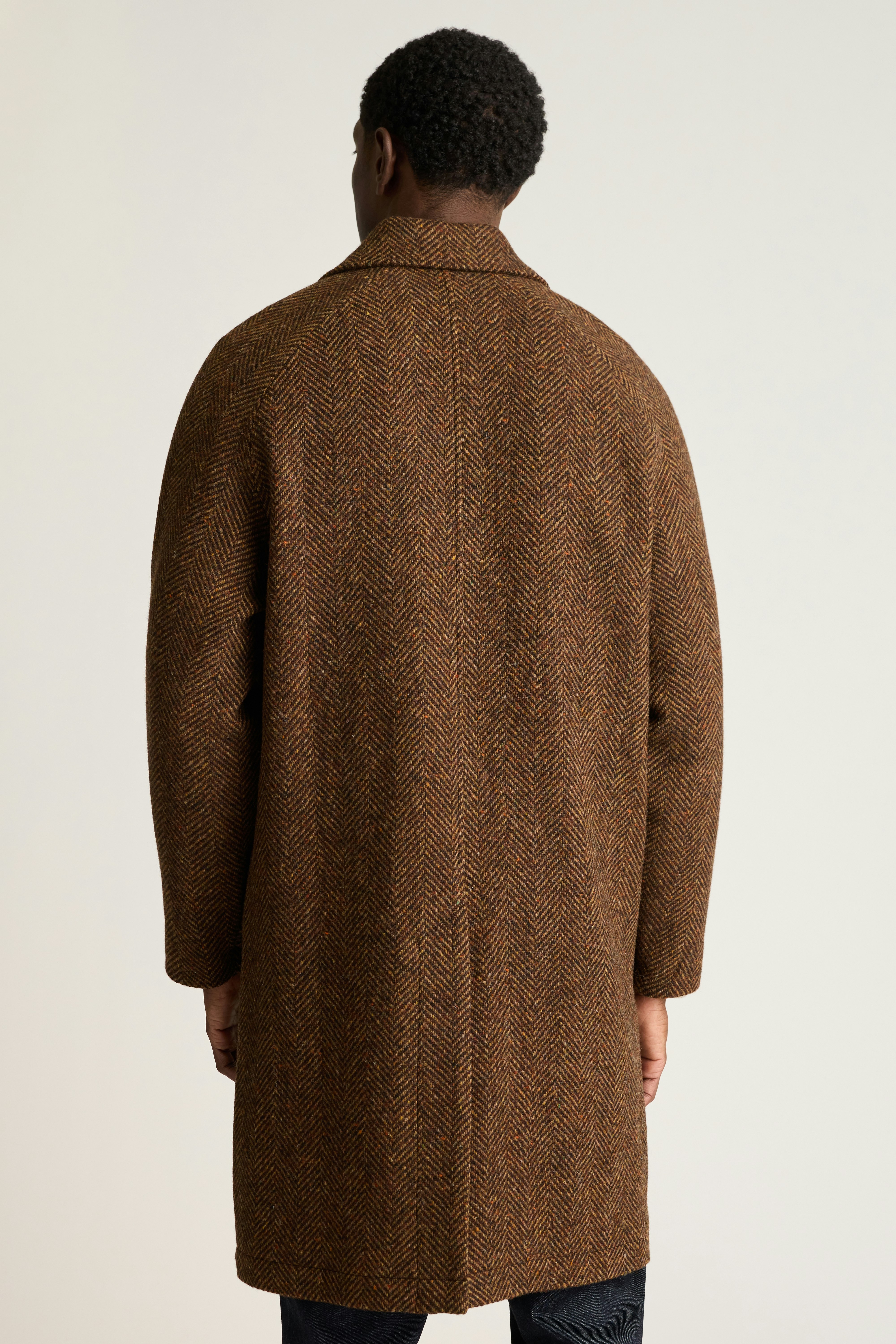 The Italian Wool Overcoat rust herringbone