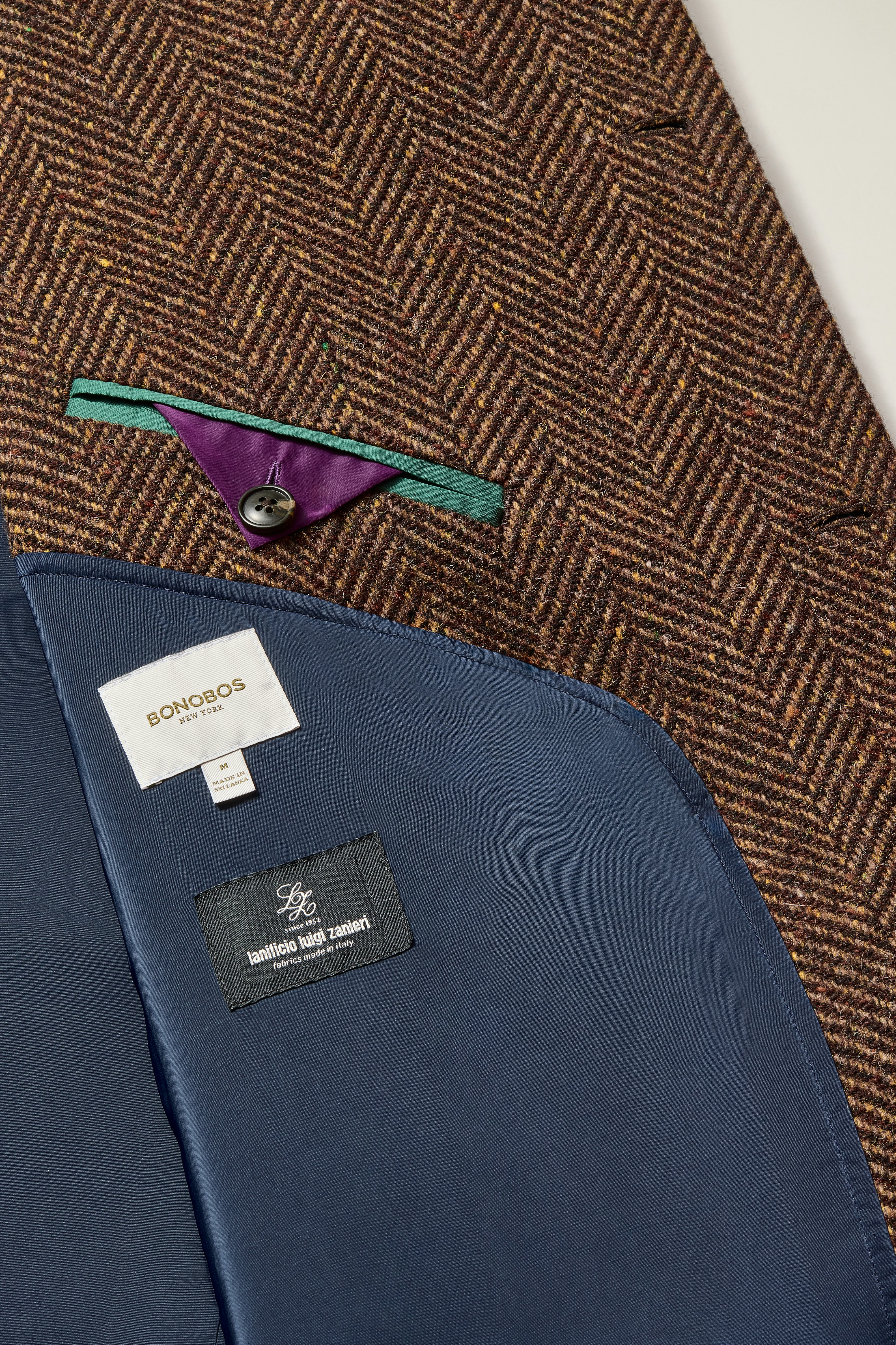 The Italian Wool Overcoat rust herringbone