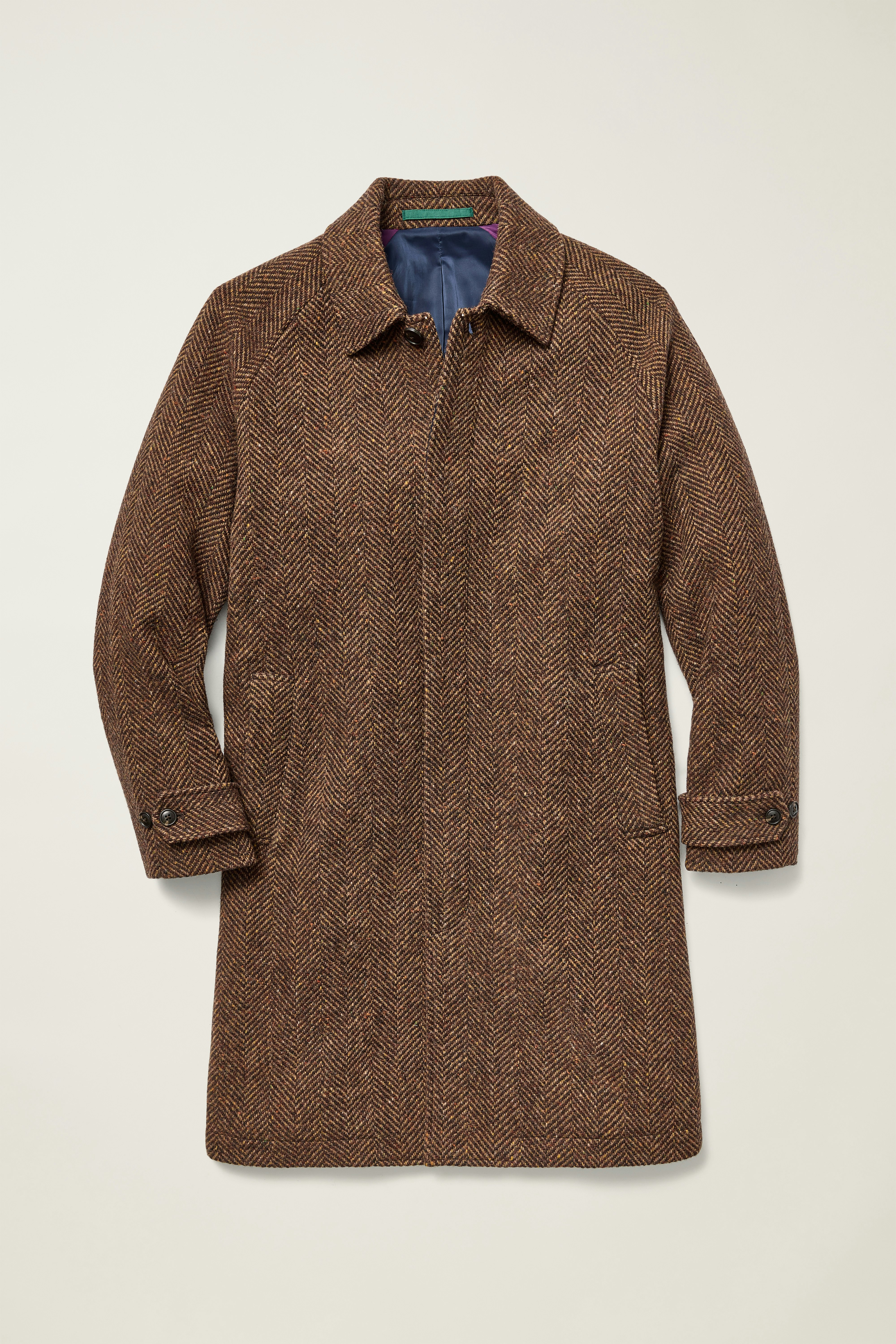 The Italian Wool Overcoat rust herringbone