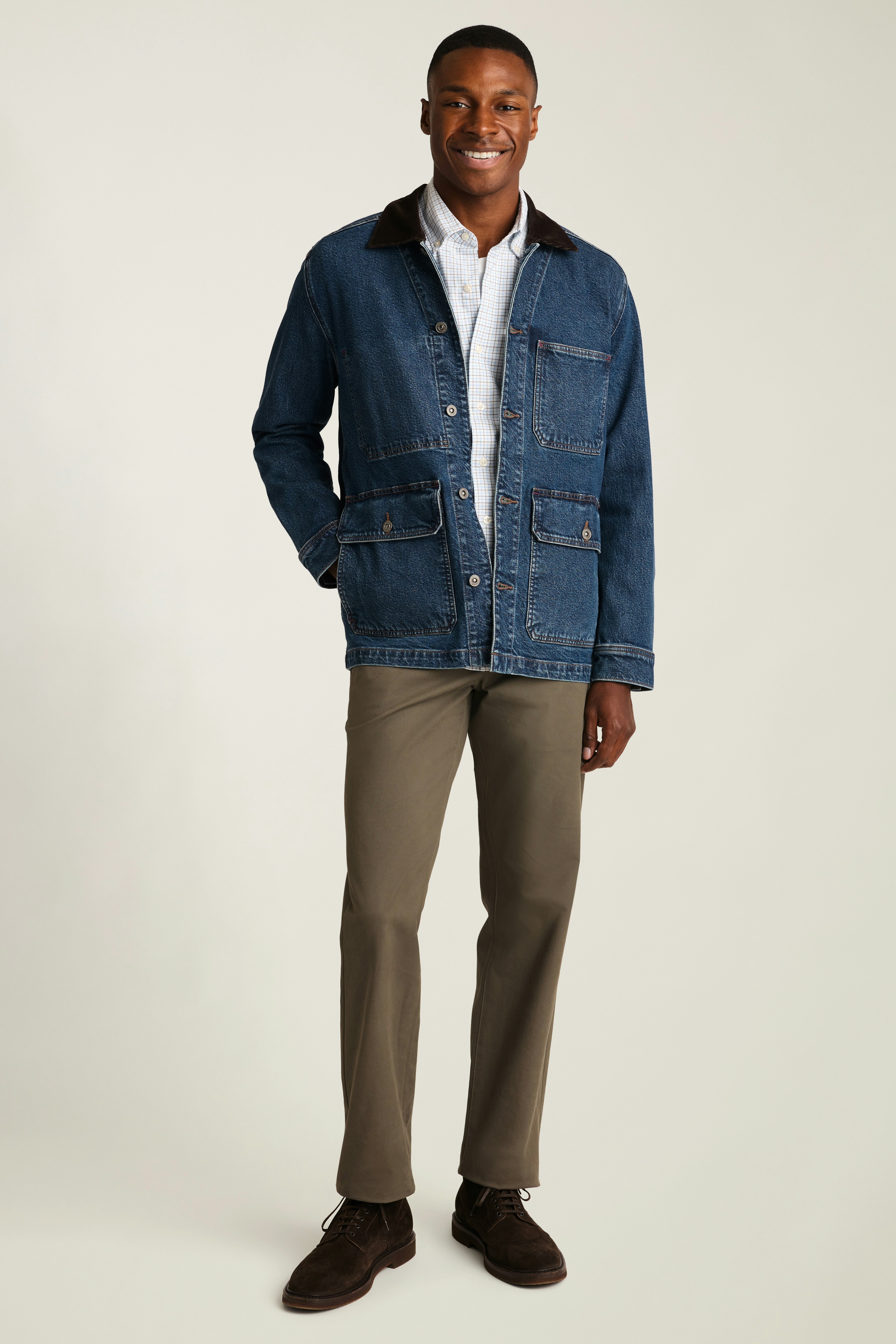 Gramercy Denim Beau Chore Jacket bronxville blue wash
